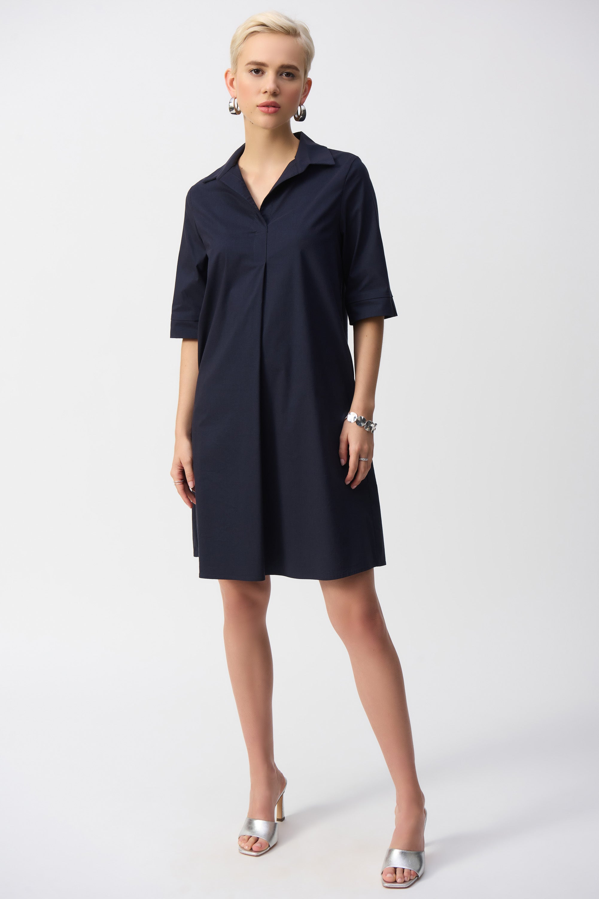 Donkerblauwe jurk met stretch Joseph Ribkoff