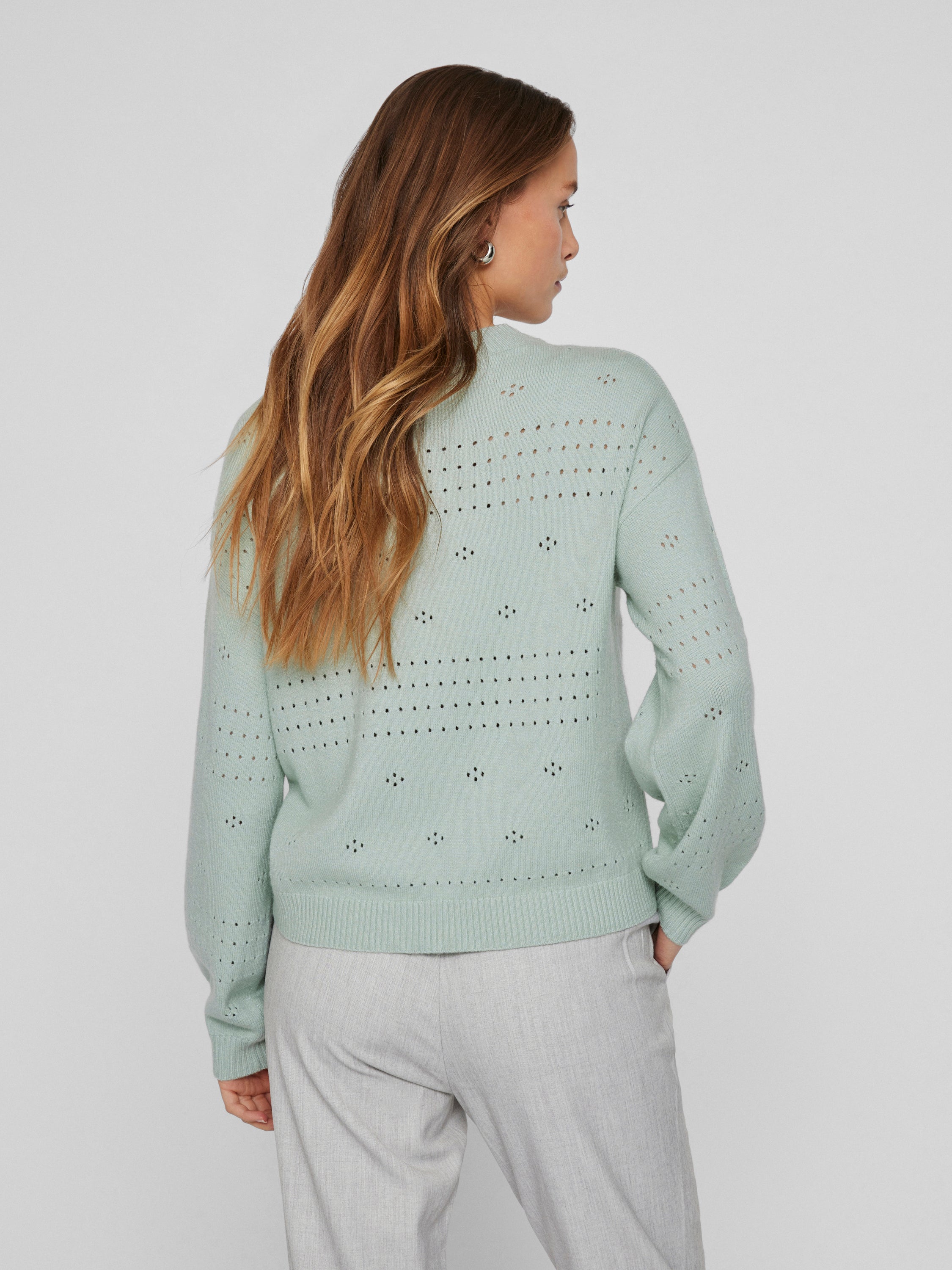 Lichtgroene pull met boothals Viril Vila