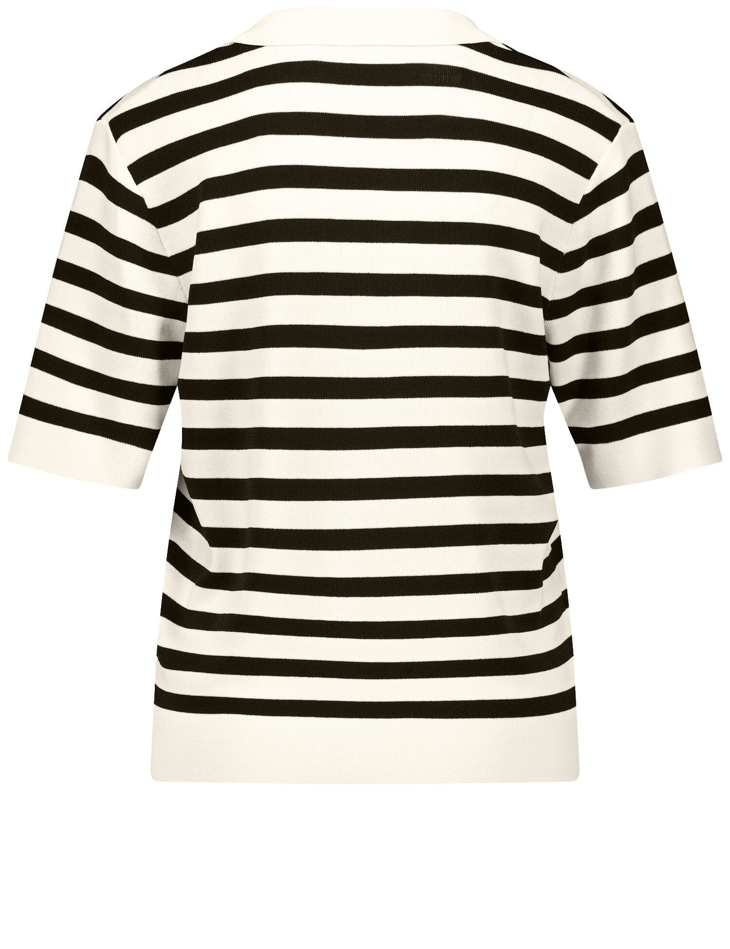 Zwart wit getreepte pull met kraag Gerry Weber