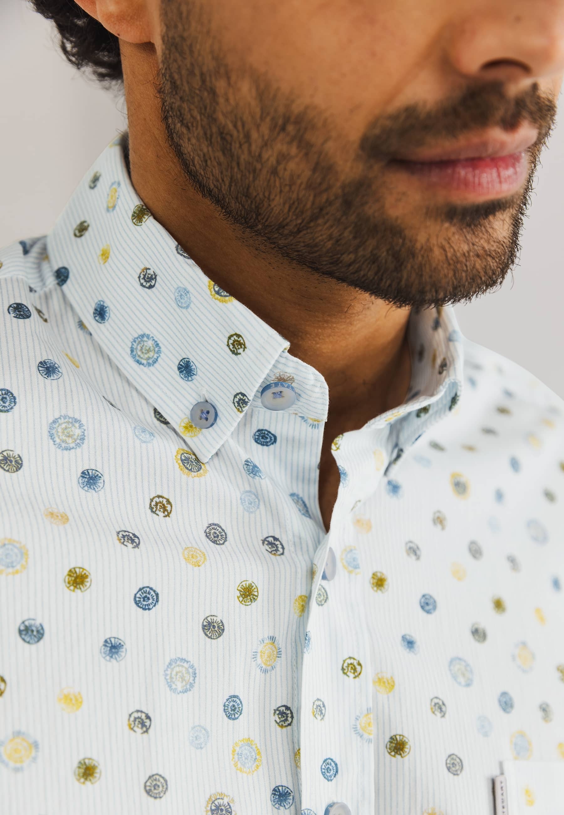 Multi katoenen hemd (regular fit) met lange mouwen State Of Art