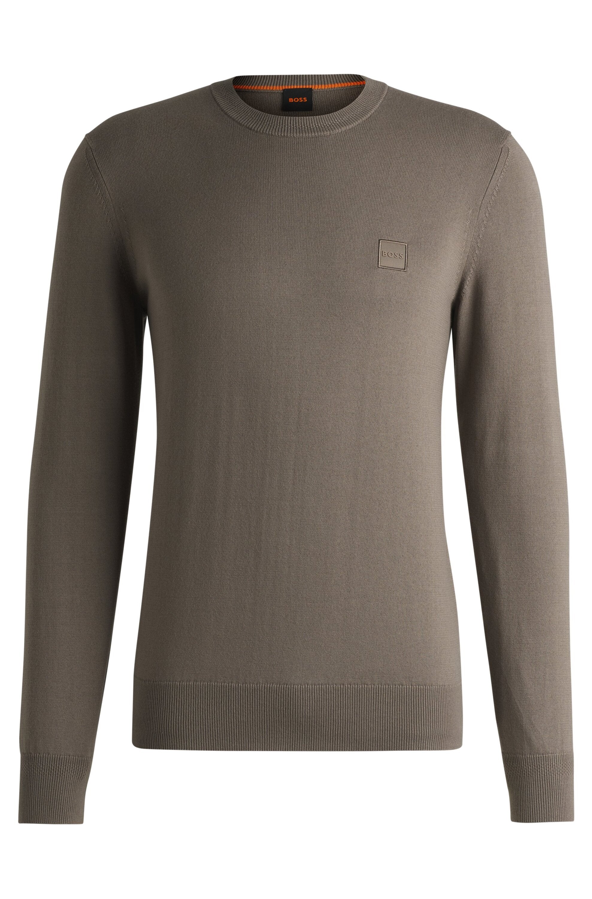 Open beige trui met ronde hals Hugo Boss
