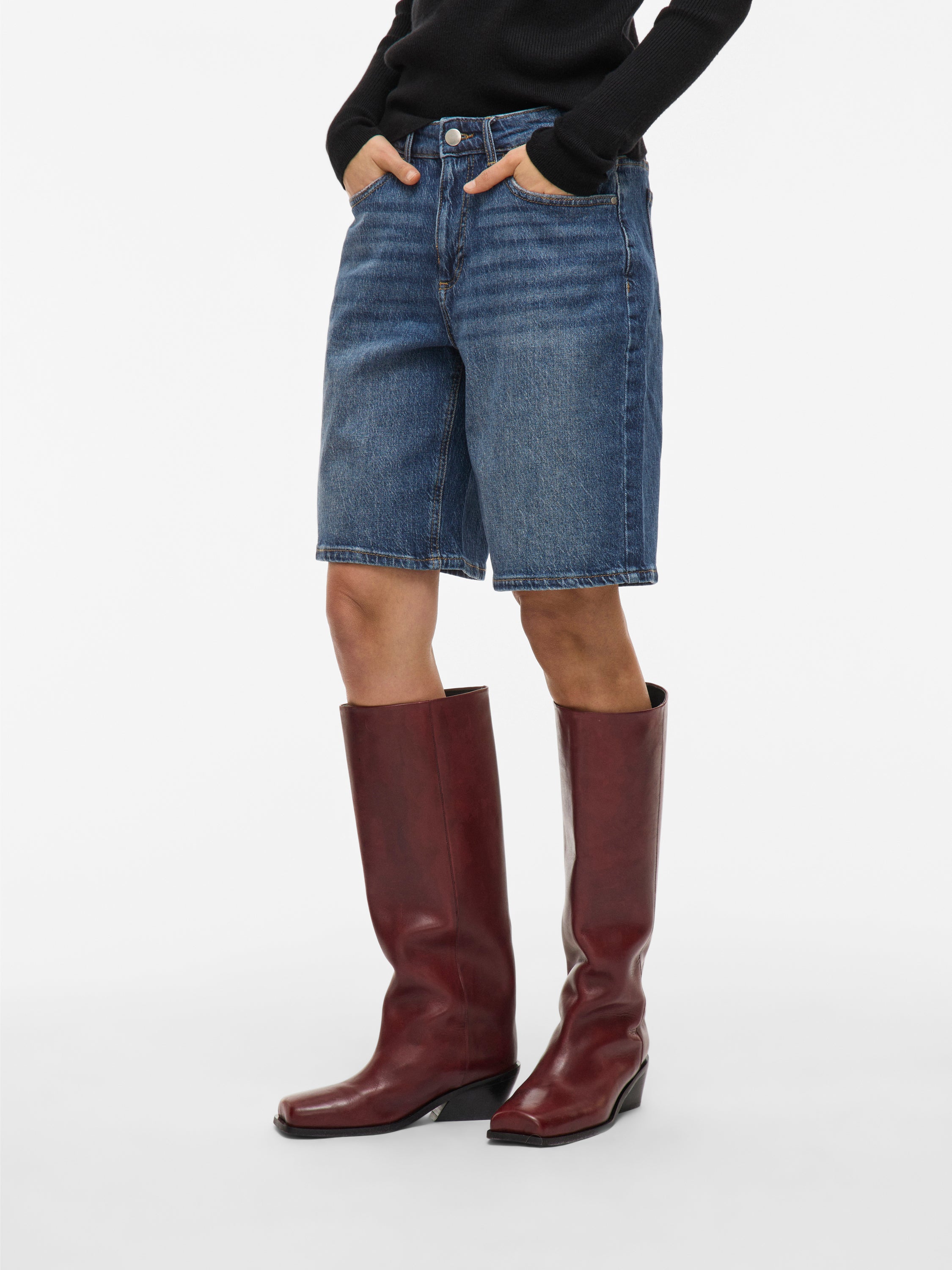 Short en jean bleu moyen Vila