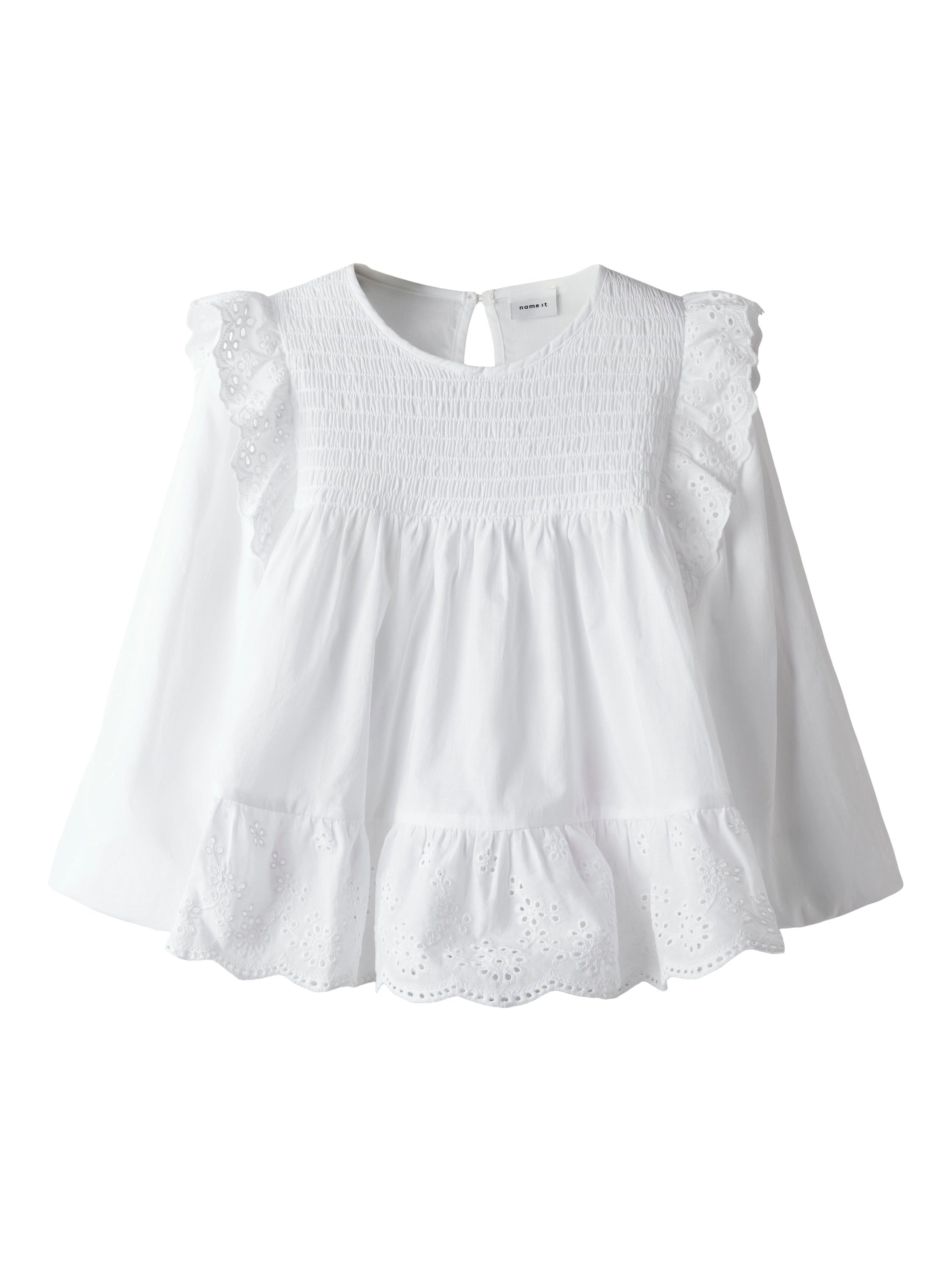 Witte kanten T-shirt Name it