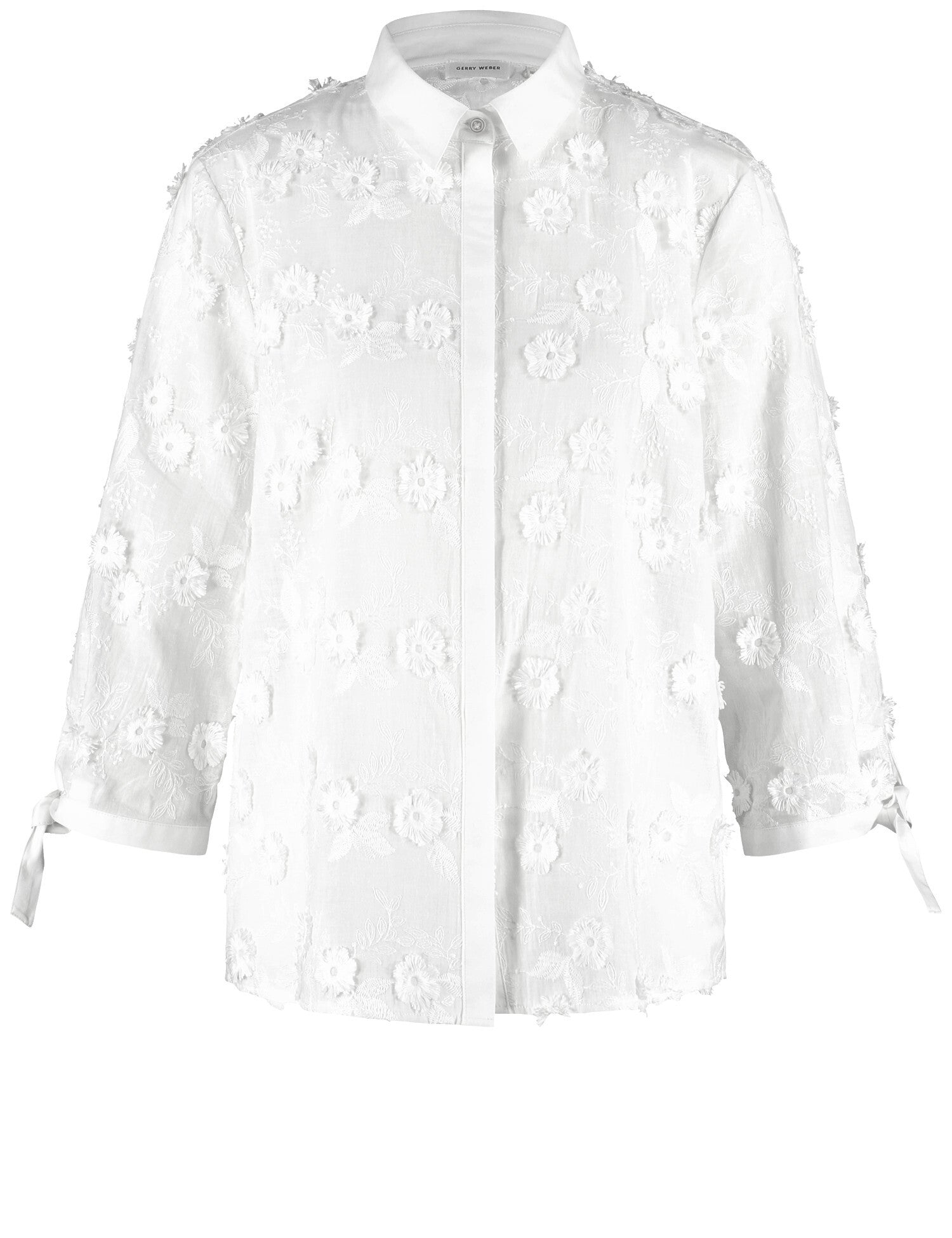 Witte bloes met geborduurde bloemendetails Gerry Weber