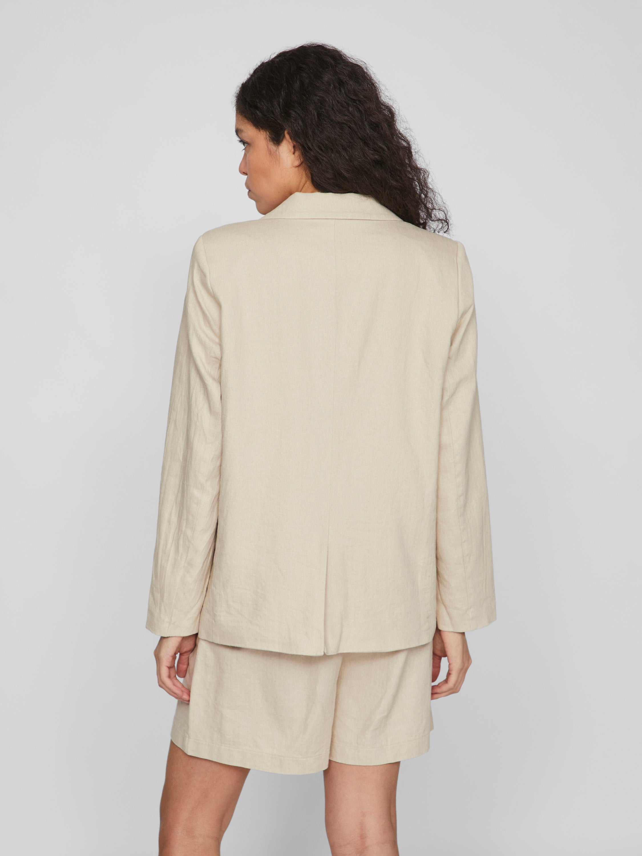 Beige blazer met knoopsluiting Vijolanda Vila
