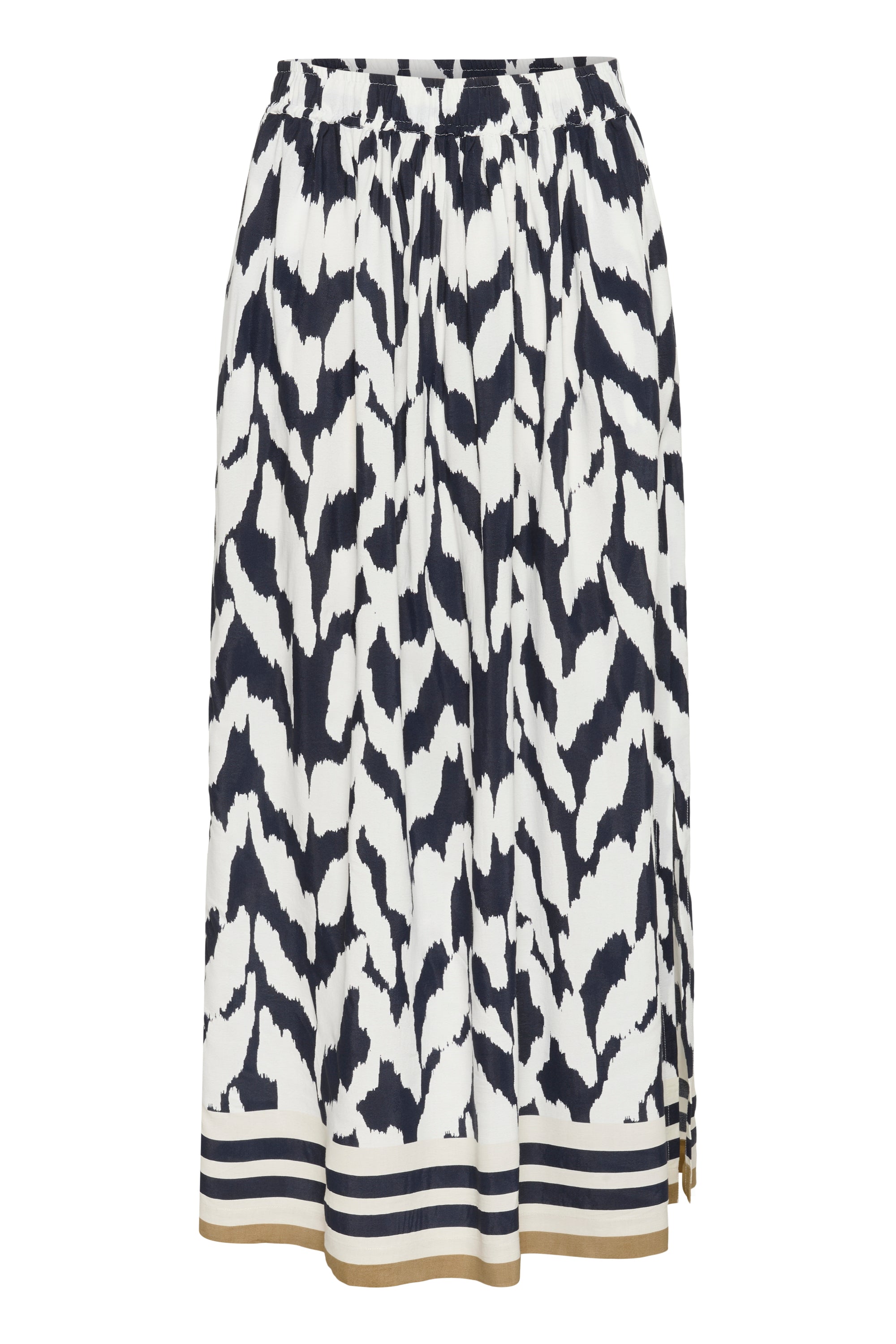 Jupe longue à pois noirs et blancs Saint Tropez