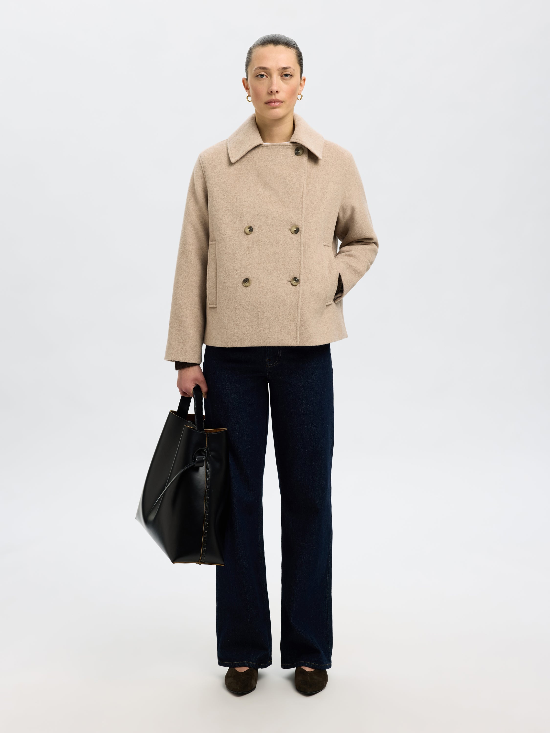 Sandshell jas wool Selected