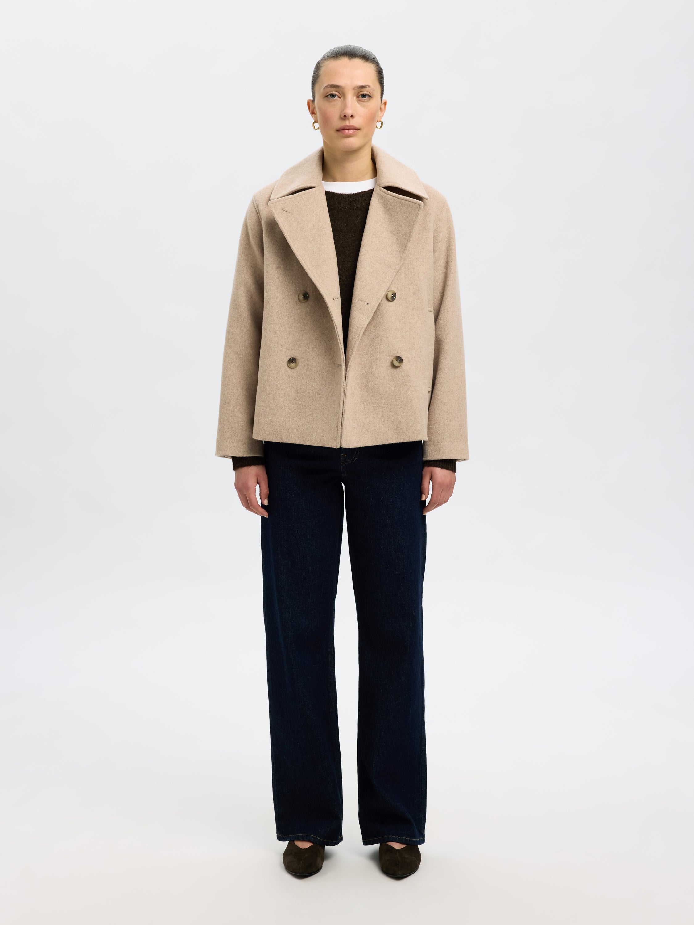 Sandshell jas wool Selected