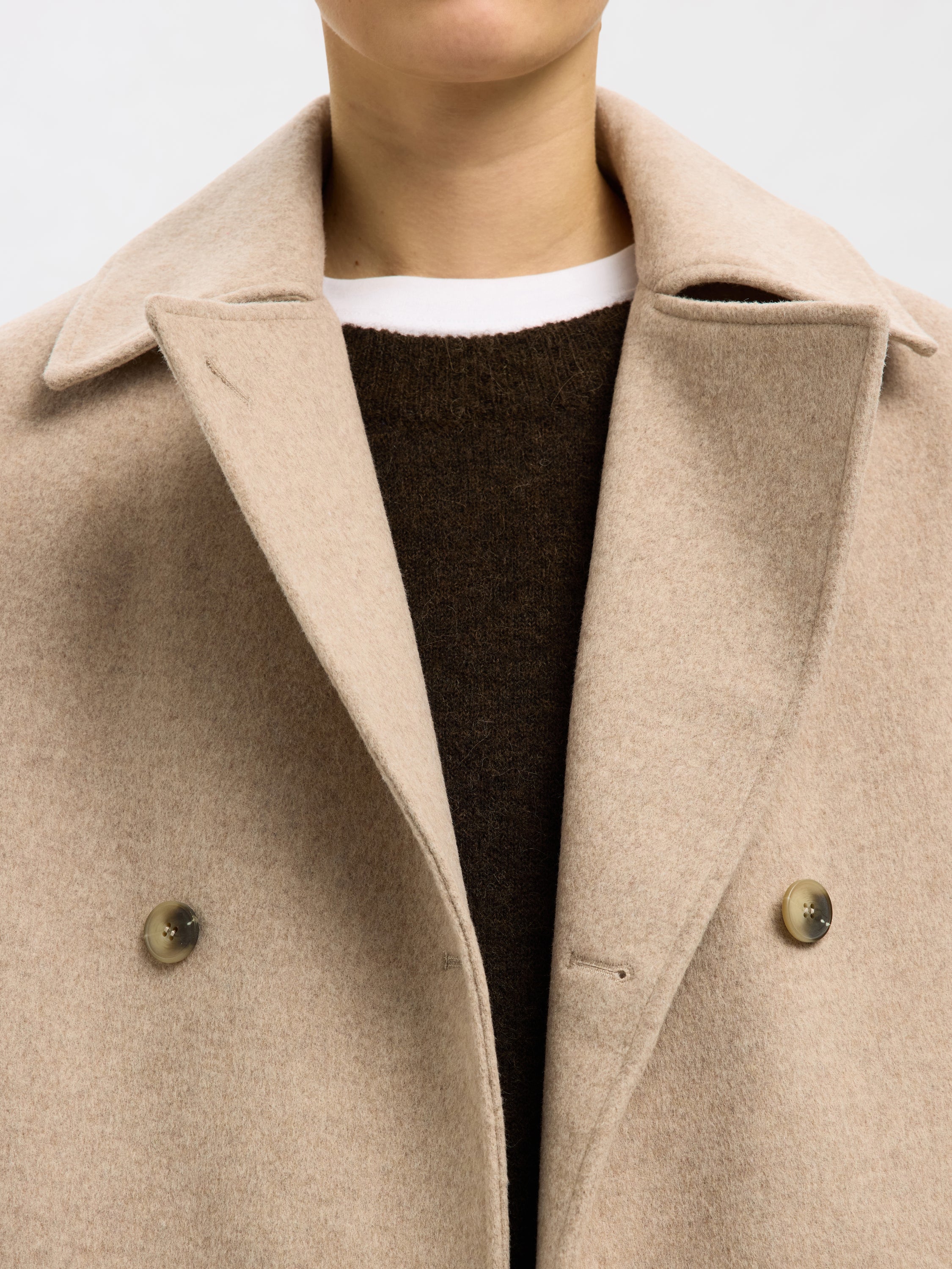 Sandshell jas wool Selected