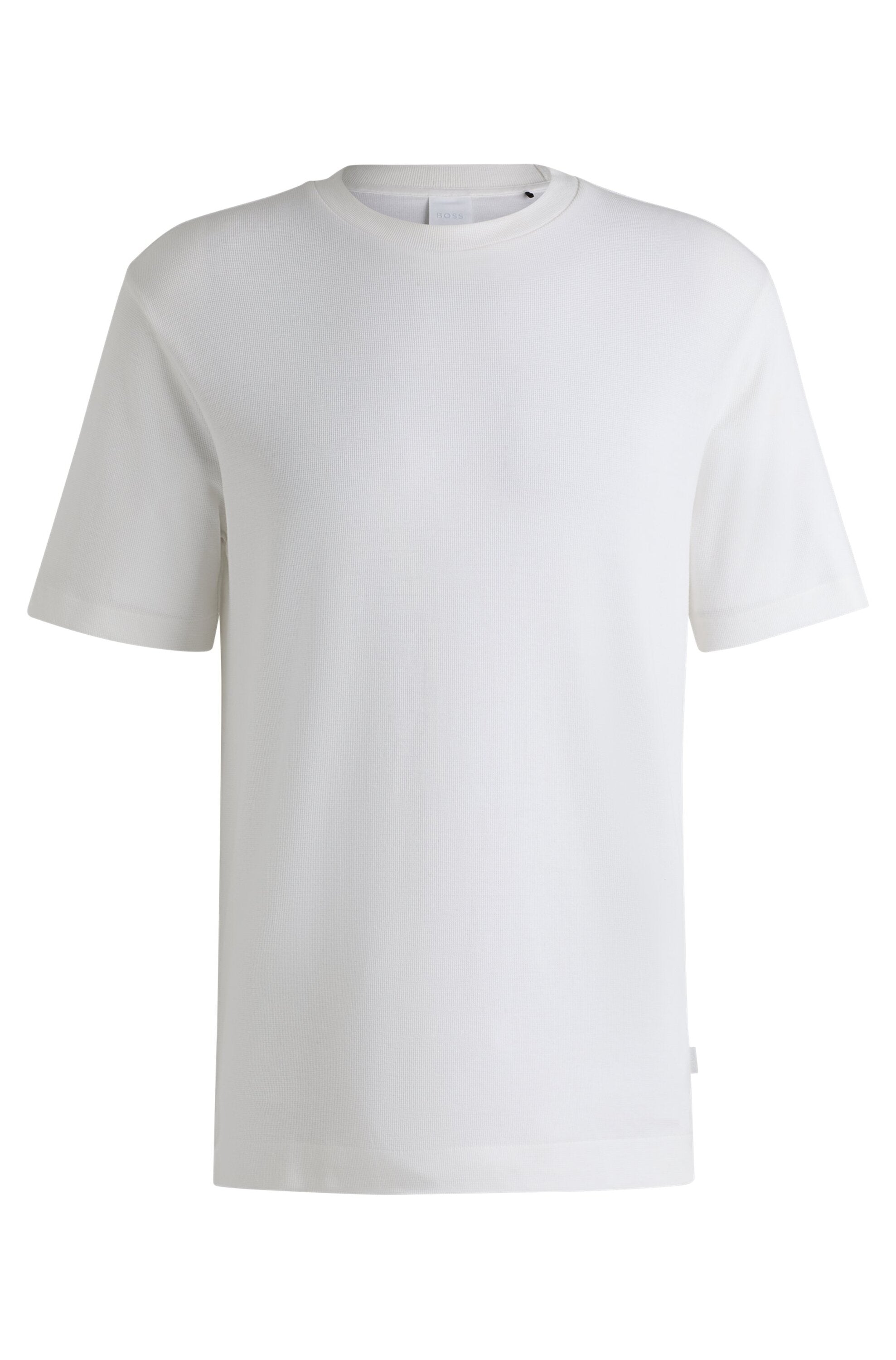 T-shirt blanc en maille fine Boss Black
