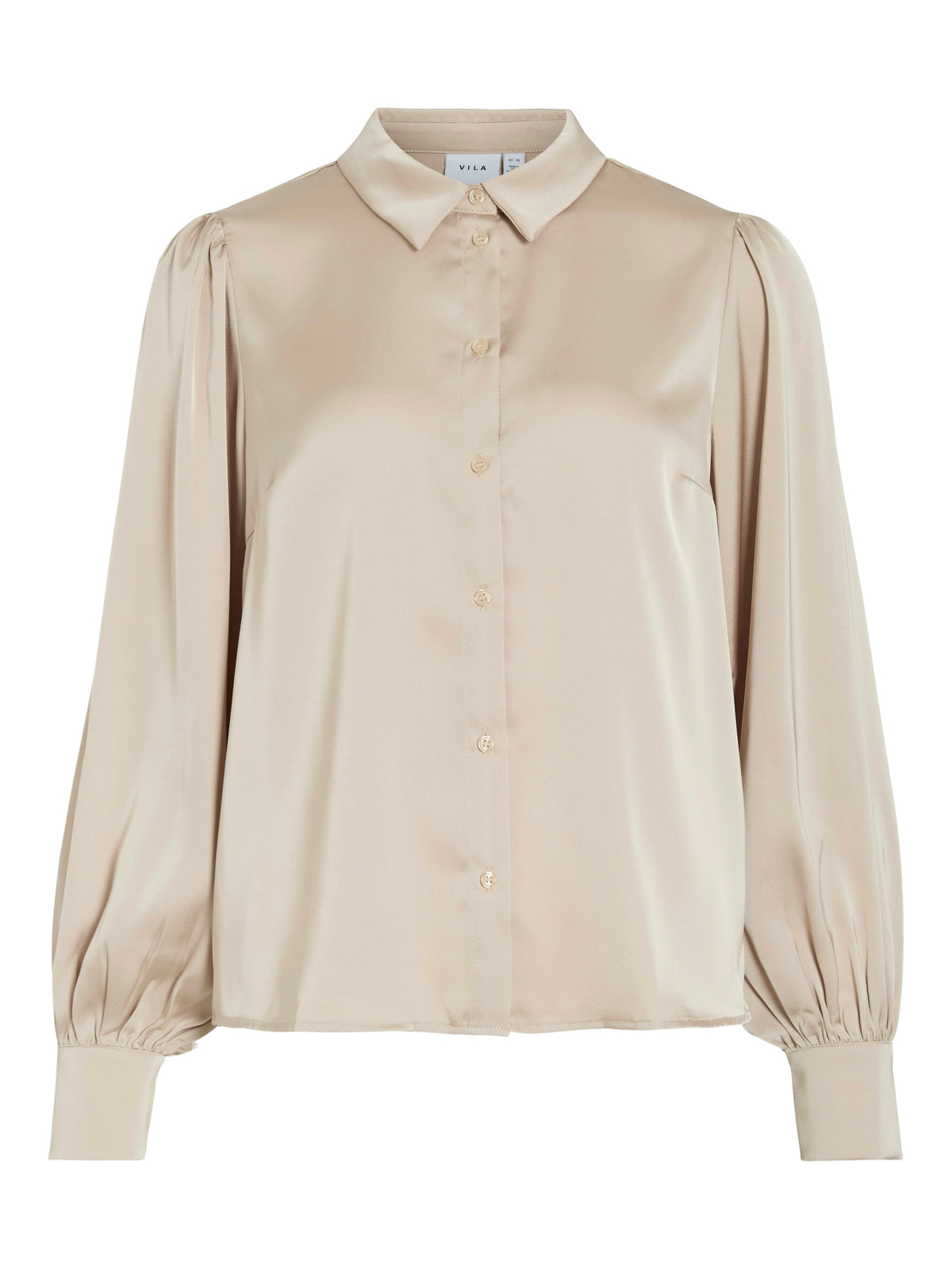 Beige blouse met knopen Vienna Ravenna Vila