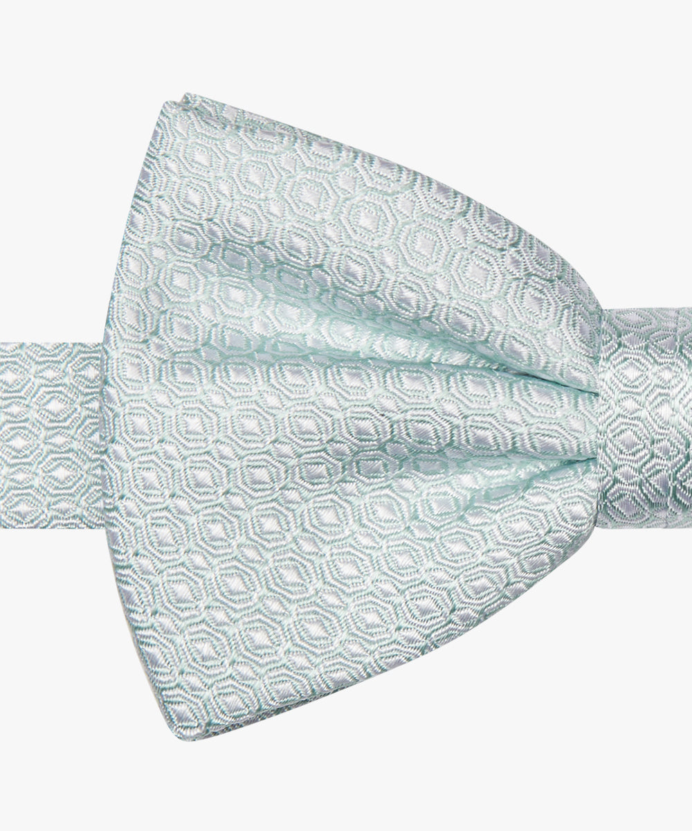 Nœud vert menthe à motif Profuomo blanc