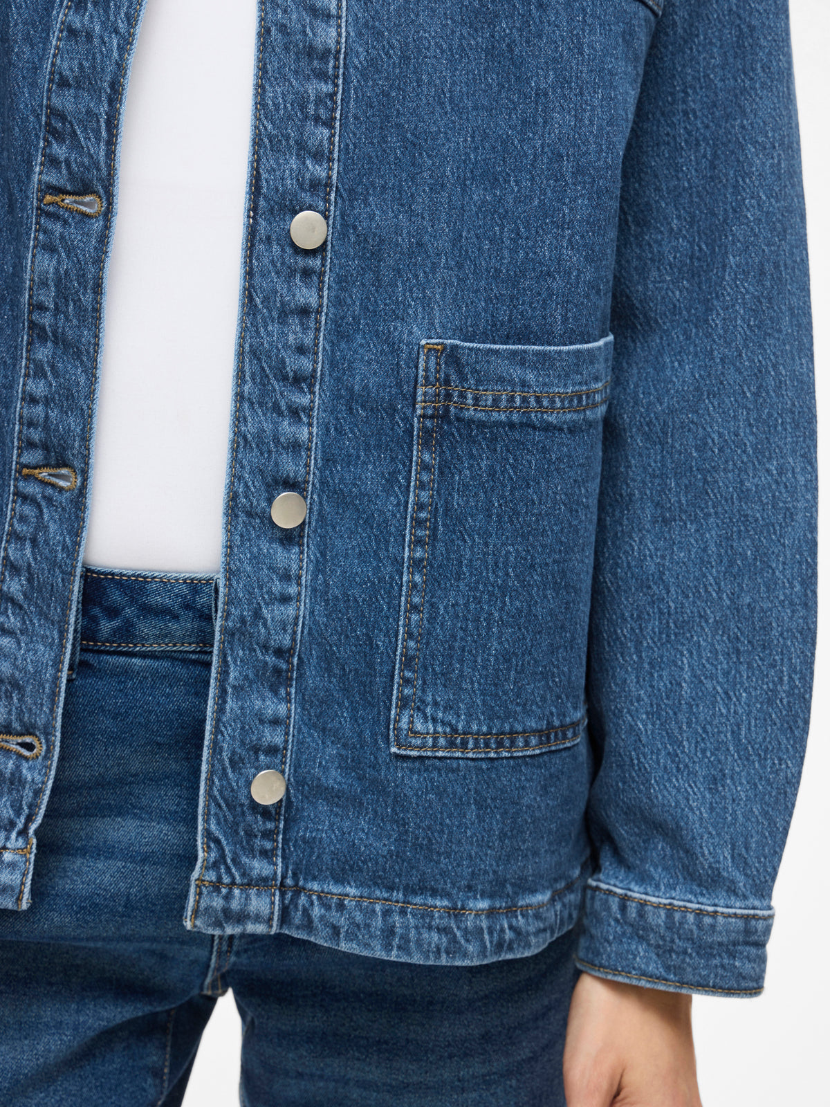 Light Blue denim jeansjasje Vila