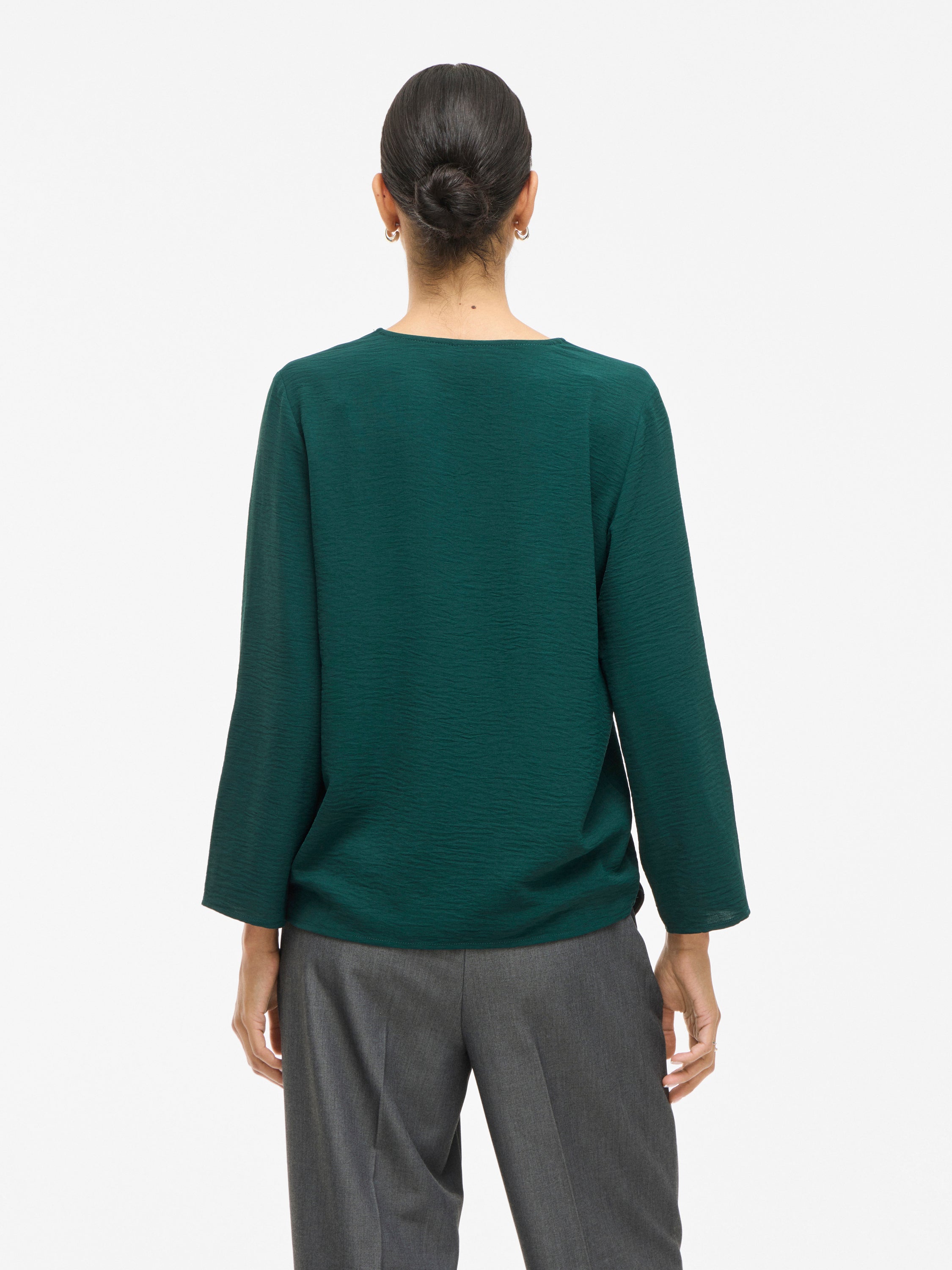 Groene blouse met v-hals Vijosa Vila