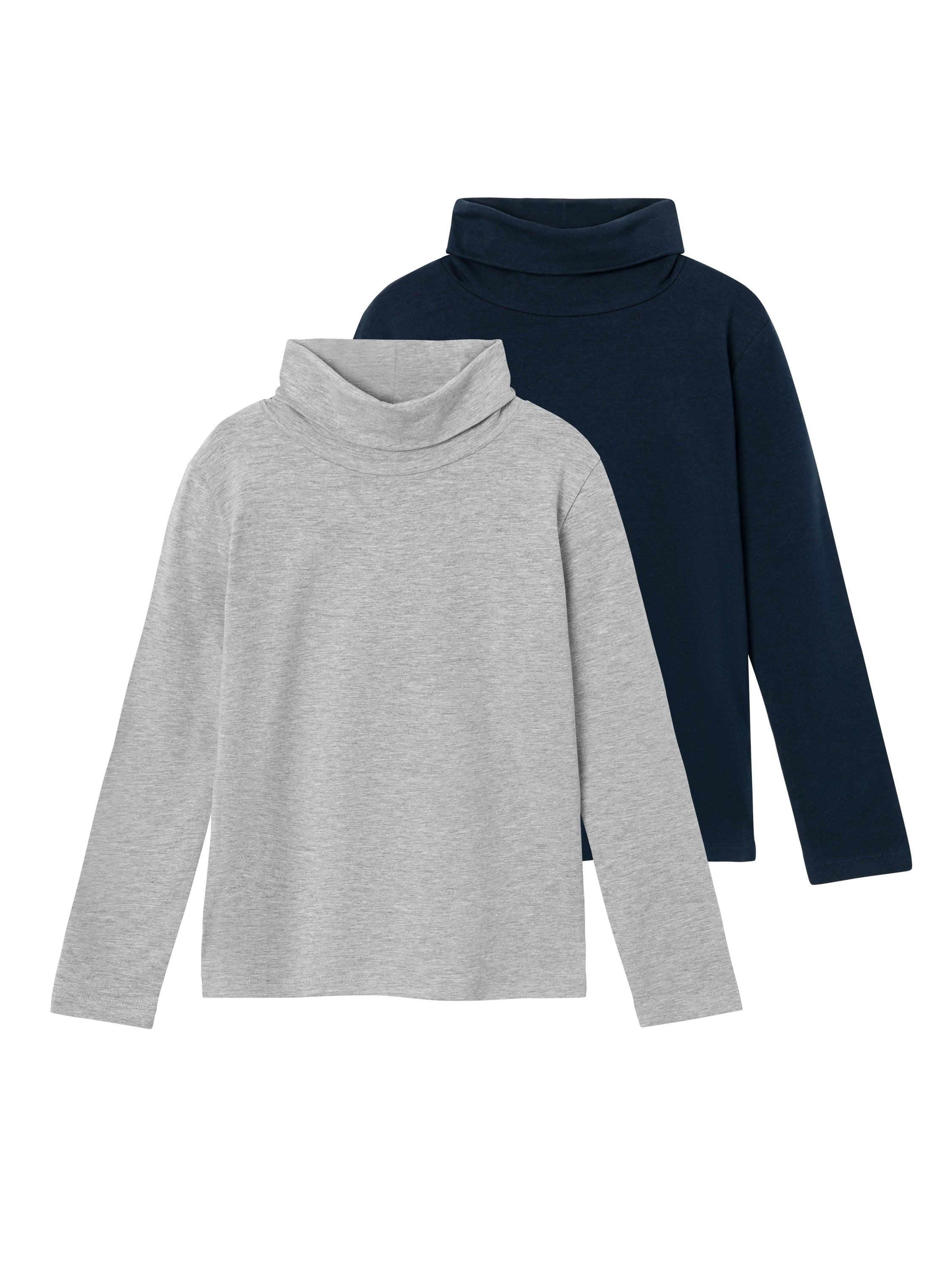 Dark sapphire/Grey melange duo pack t-shirt met lange mouwen Name It