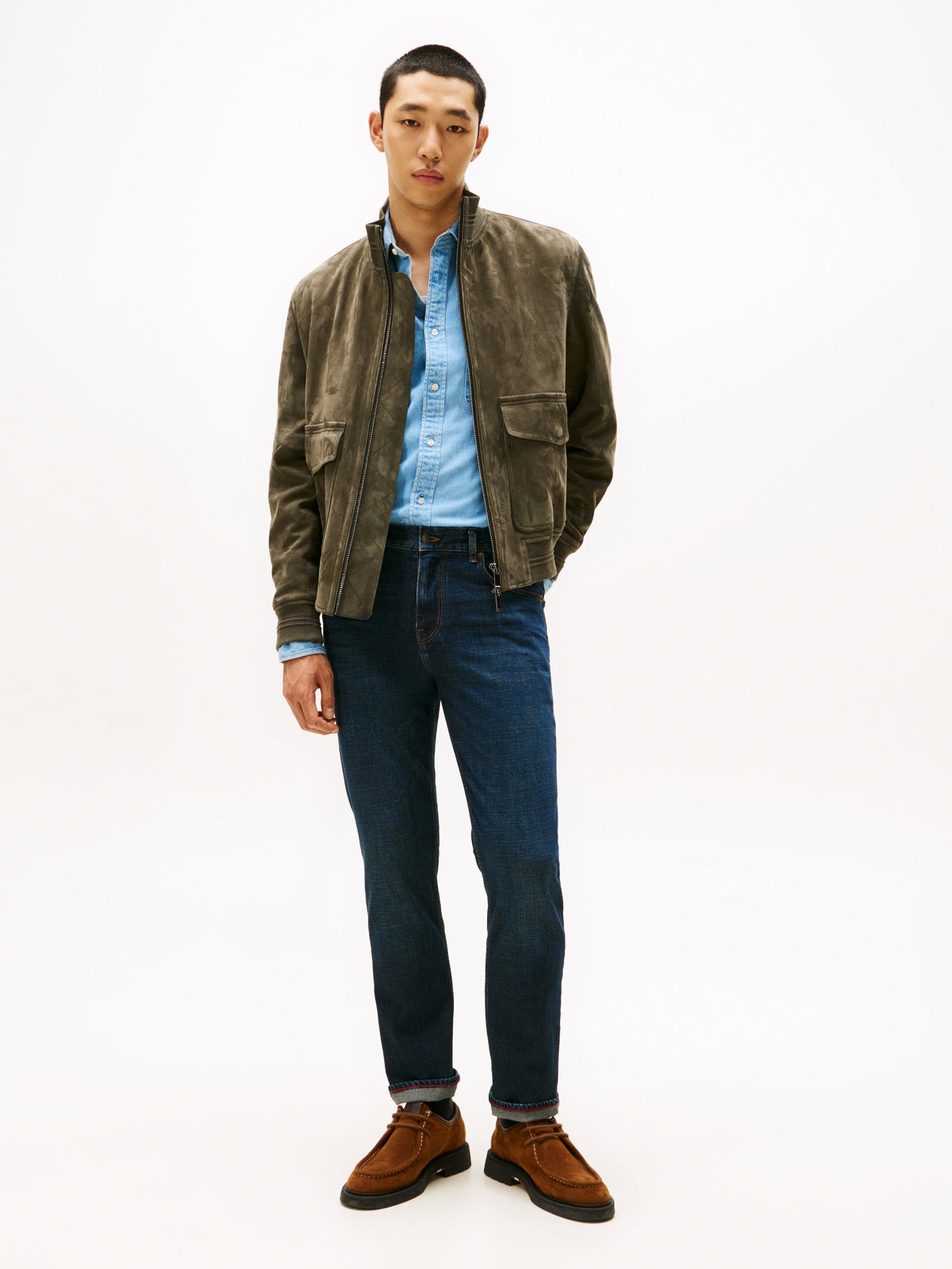 Donkerblauwe slim fit jeans Tommy