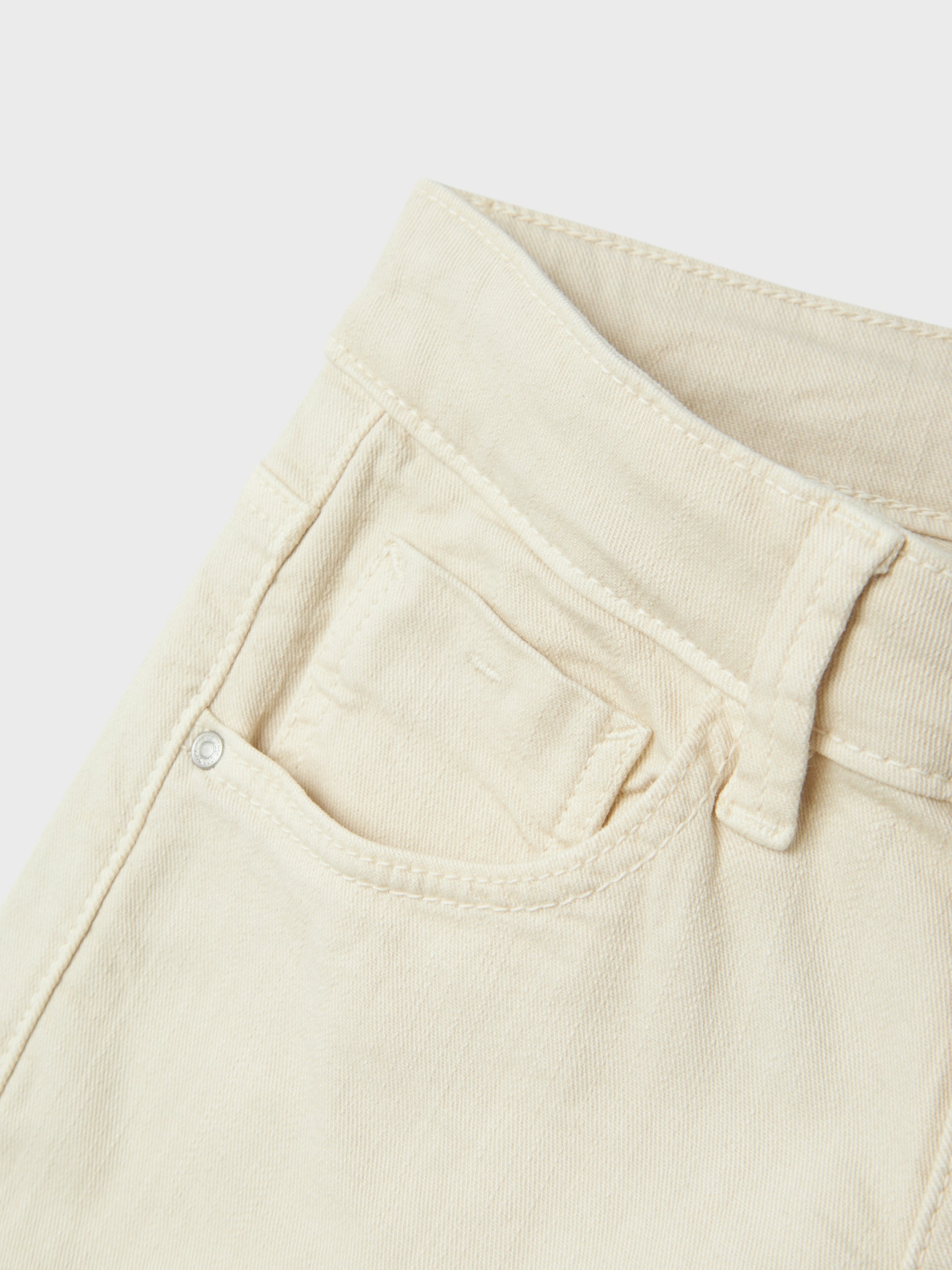 Beige wide leg jeans met hoge taille Name it
