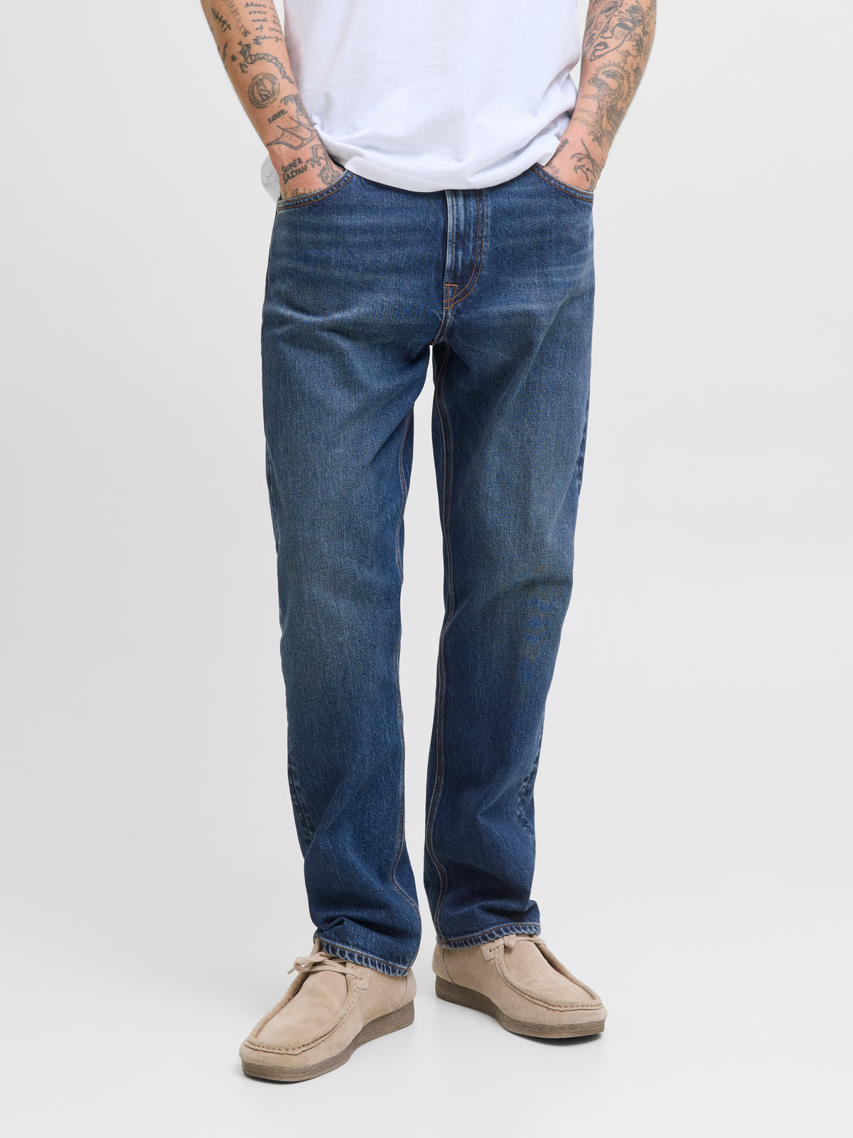 Donkerblauwe straight jeans Jjichris Jack & Jones