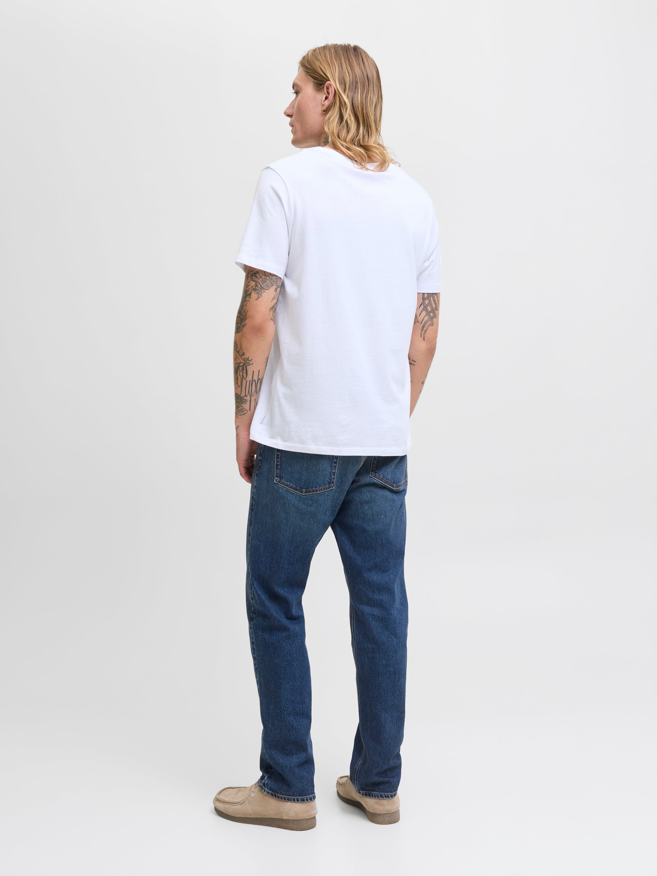Donkerblauwe straight jeans Jjichris Jack & Jones