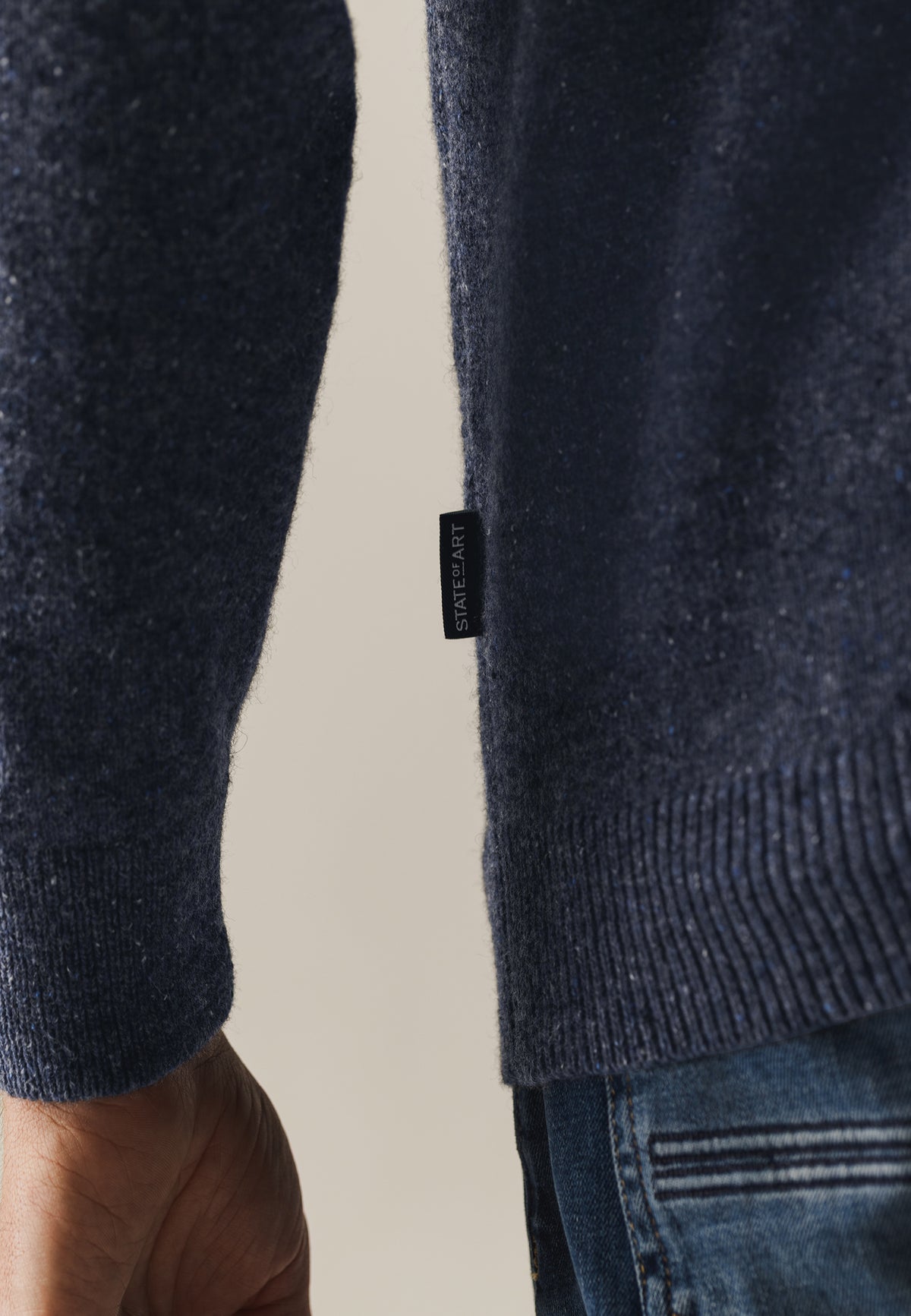 Blauwe trui met opstaande kraag State Of Art