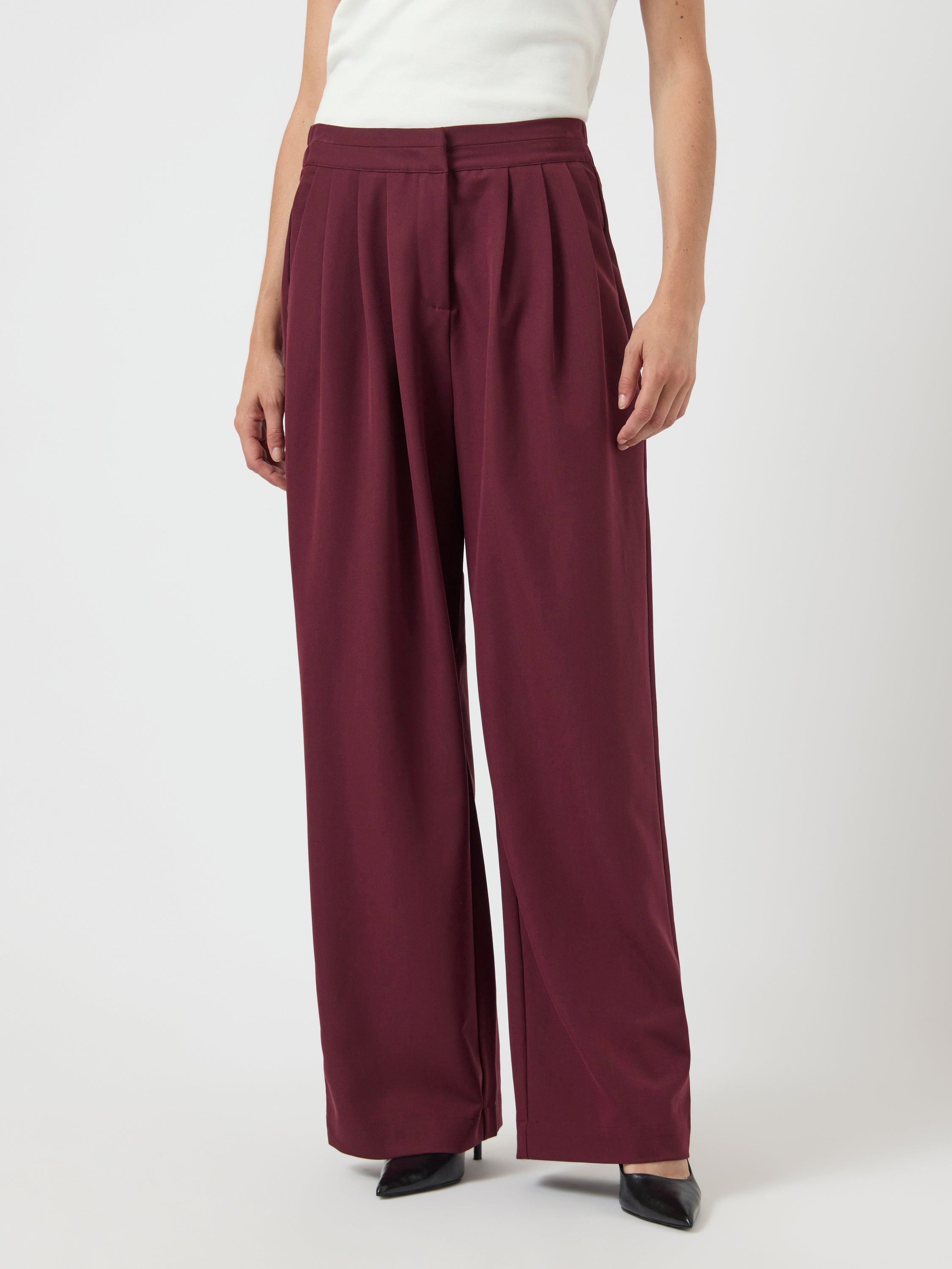 Bordeuax losvallende broek Yasdakota Y.A.S