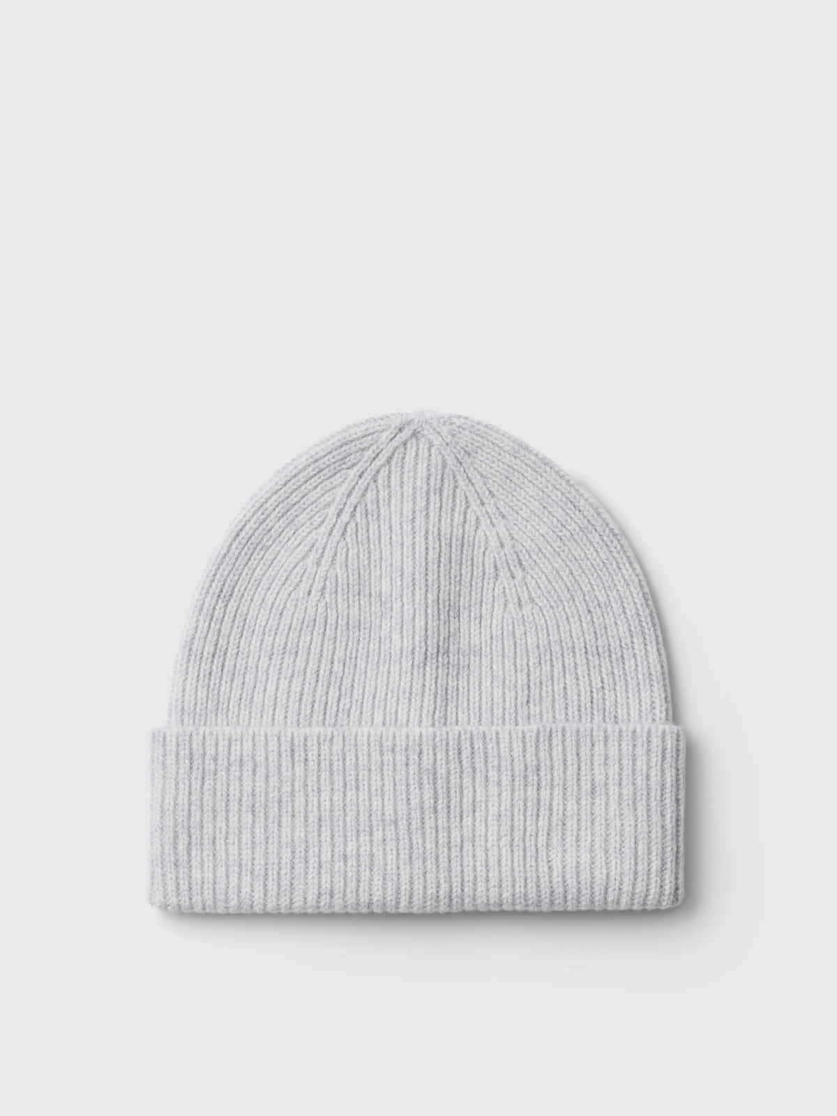 Ligth grey melange beanie merino Selected