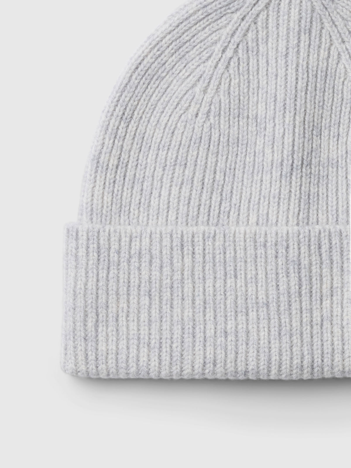 Ligth grey melange beanie merino Selected
