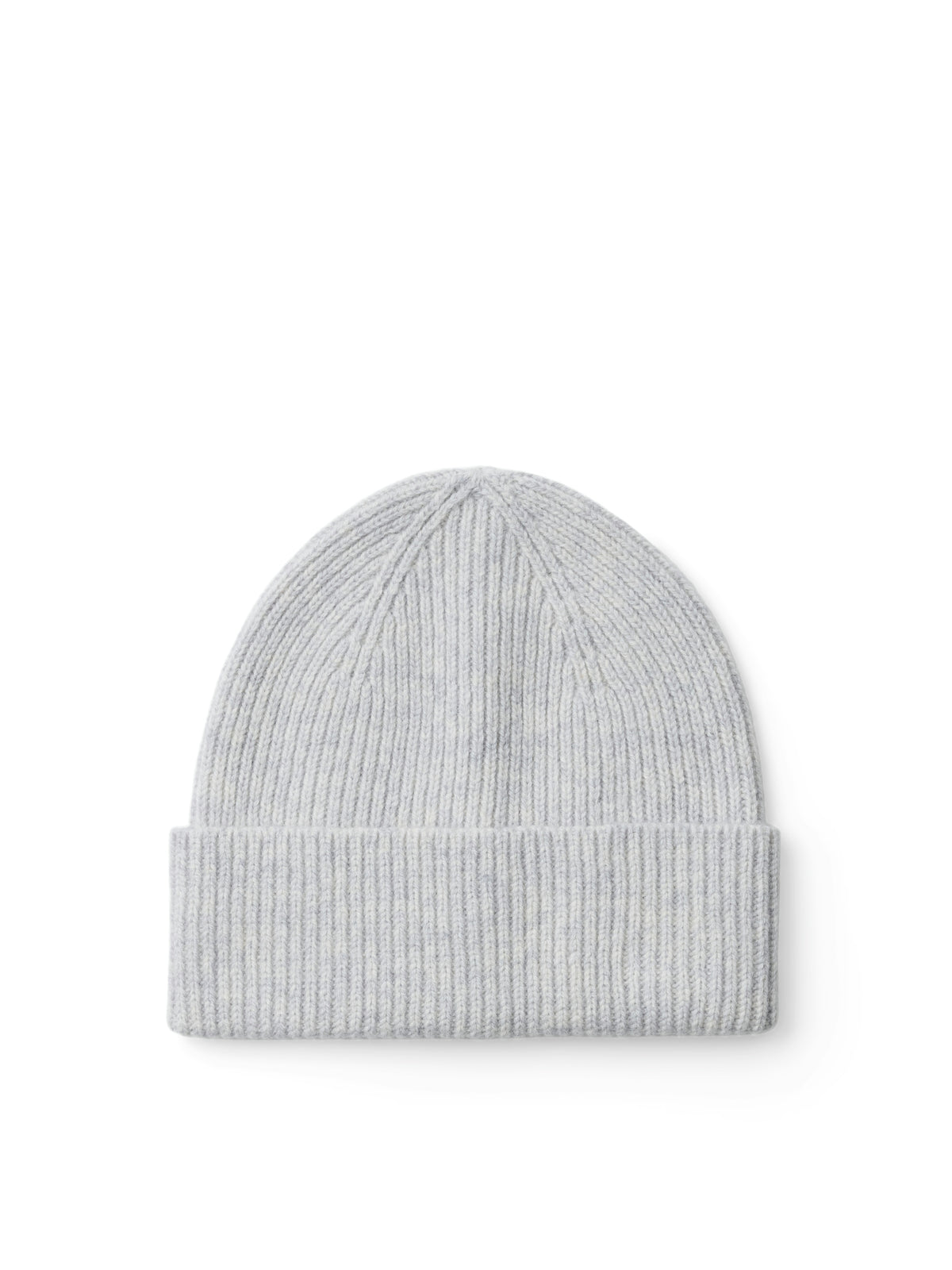 Ligth grey melange beanie merino Selected