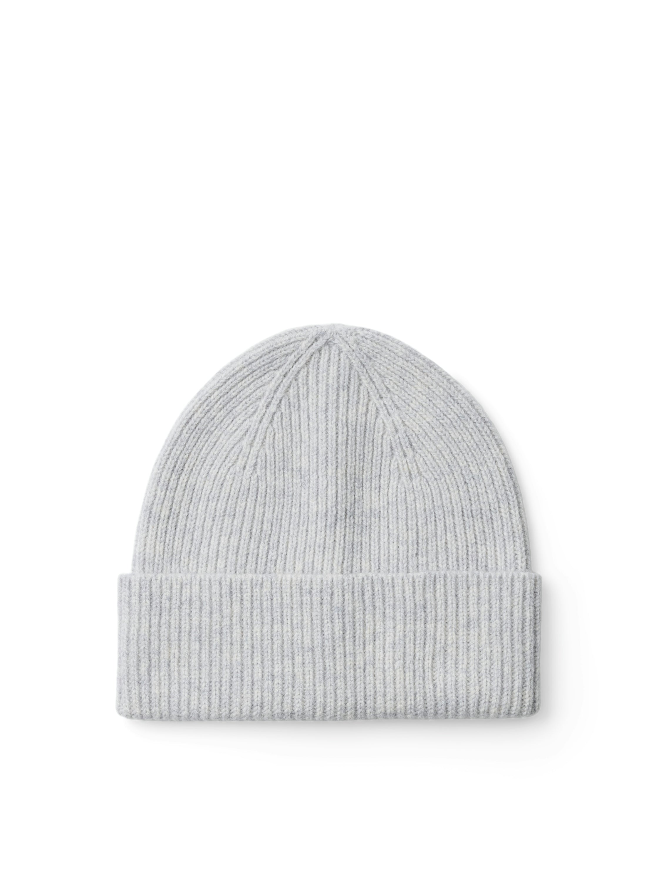 Ligth grey melange beanie merino Selected