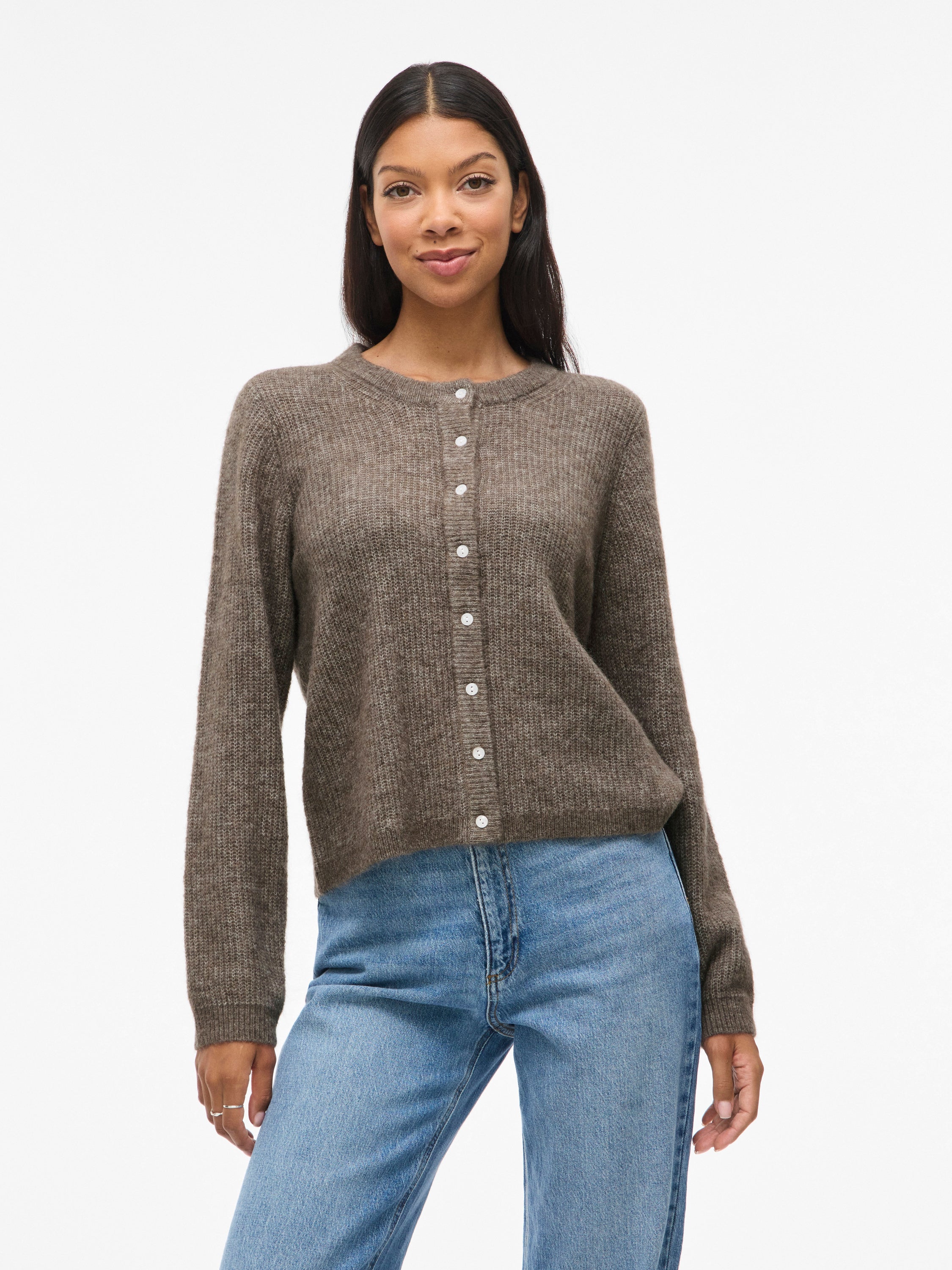 Taupe kleurige cardigan Vilory Vila