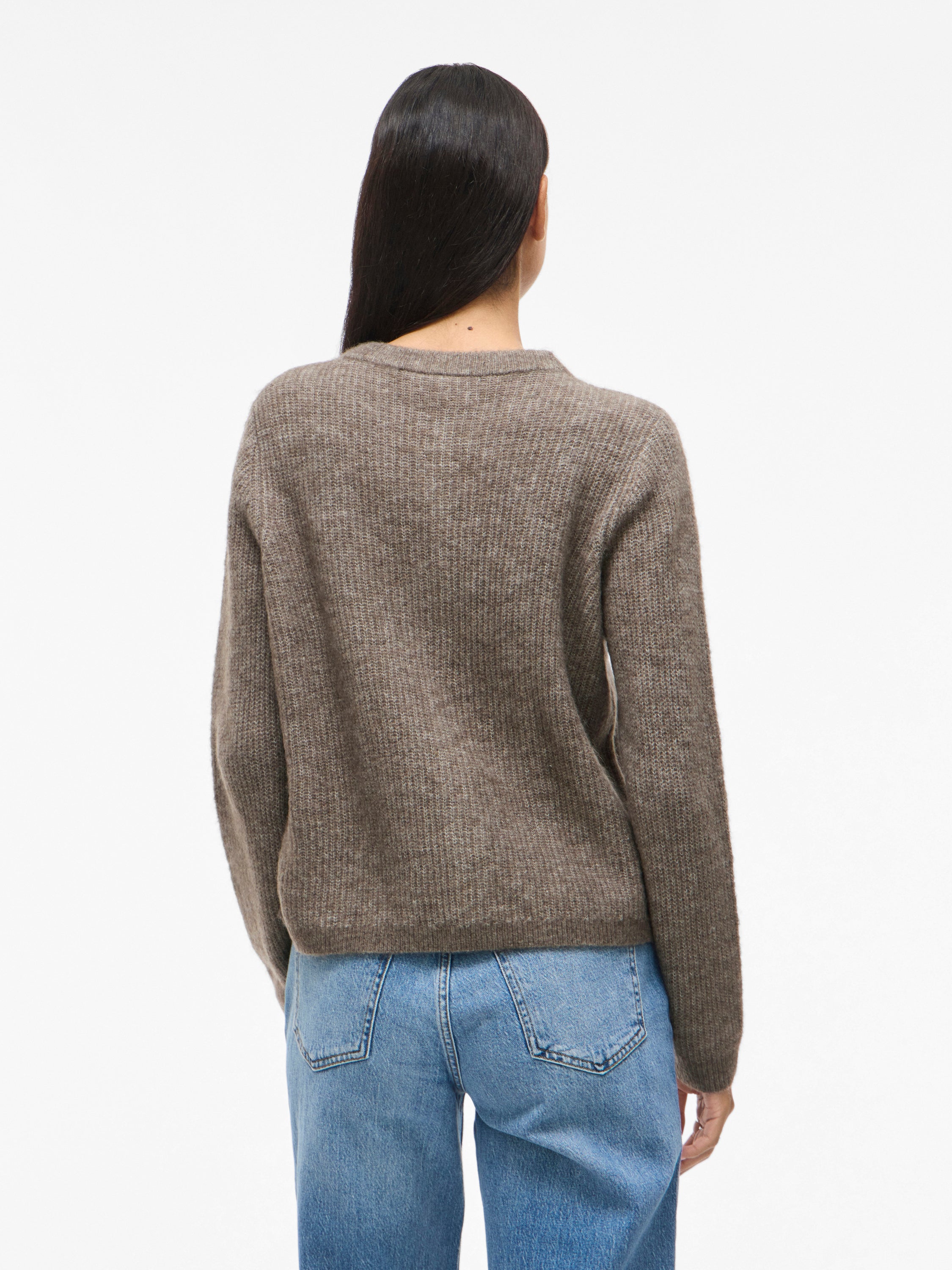 Taupe kleurige cardigan Vilory Vila