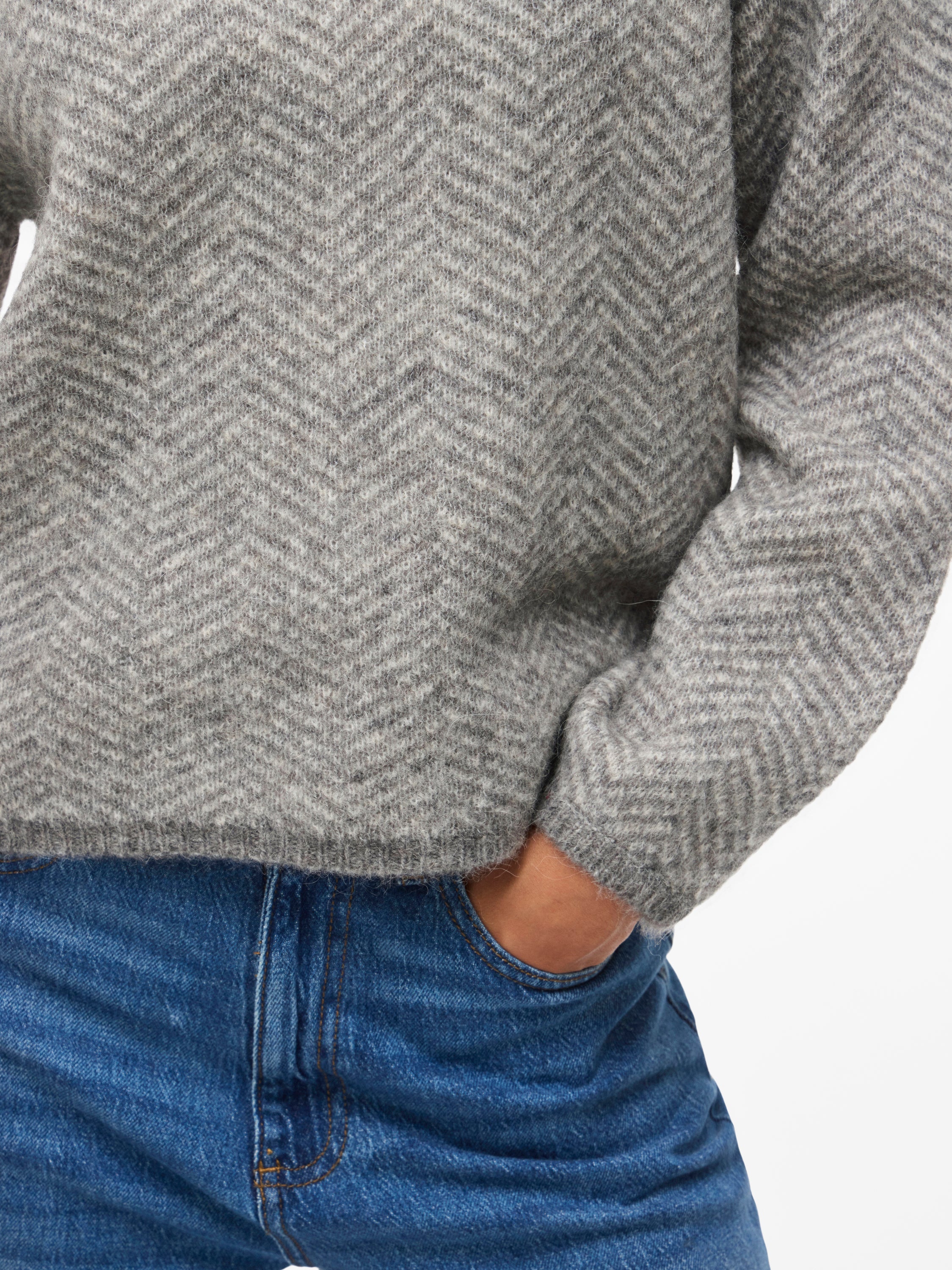 Medium grey/egg trui met details Vila