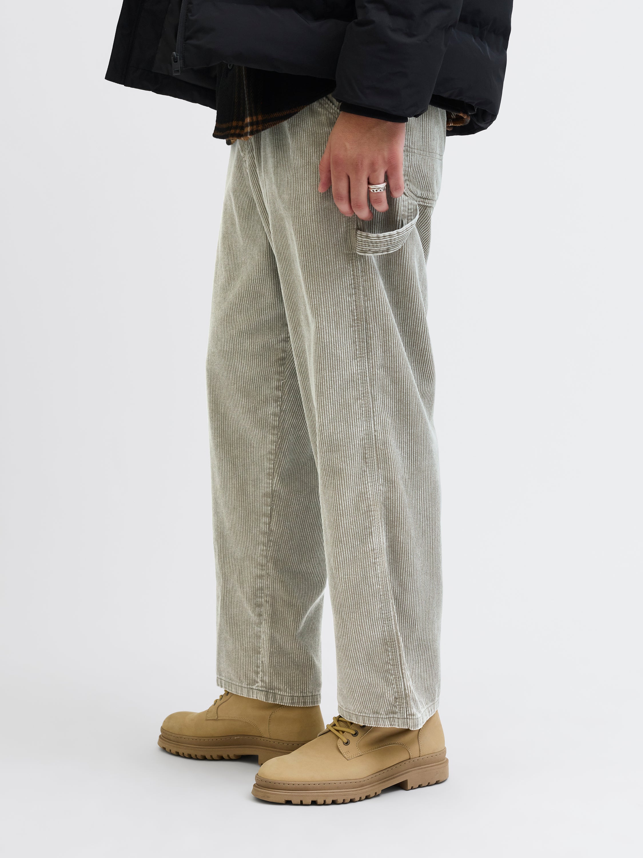 Bruine cargo broek in fibfluweel Jack&Jones