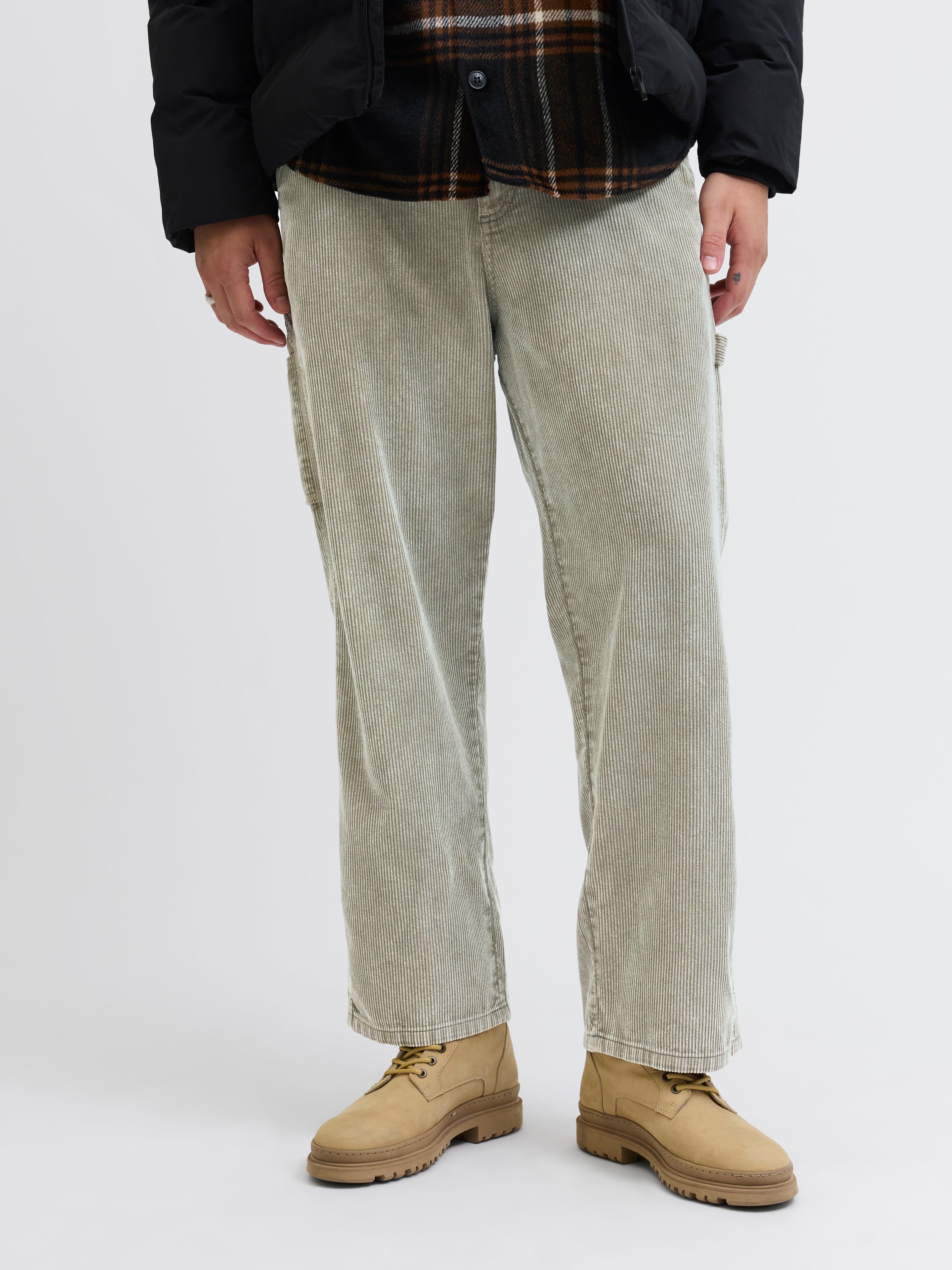 Bruine cargo broek in fibfluweel Jack&Jones