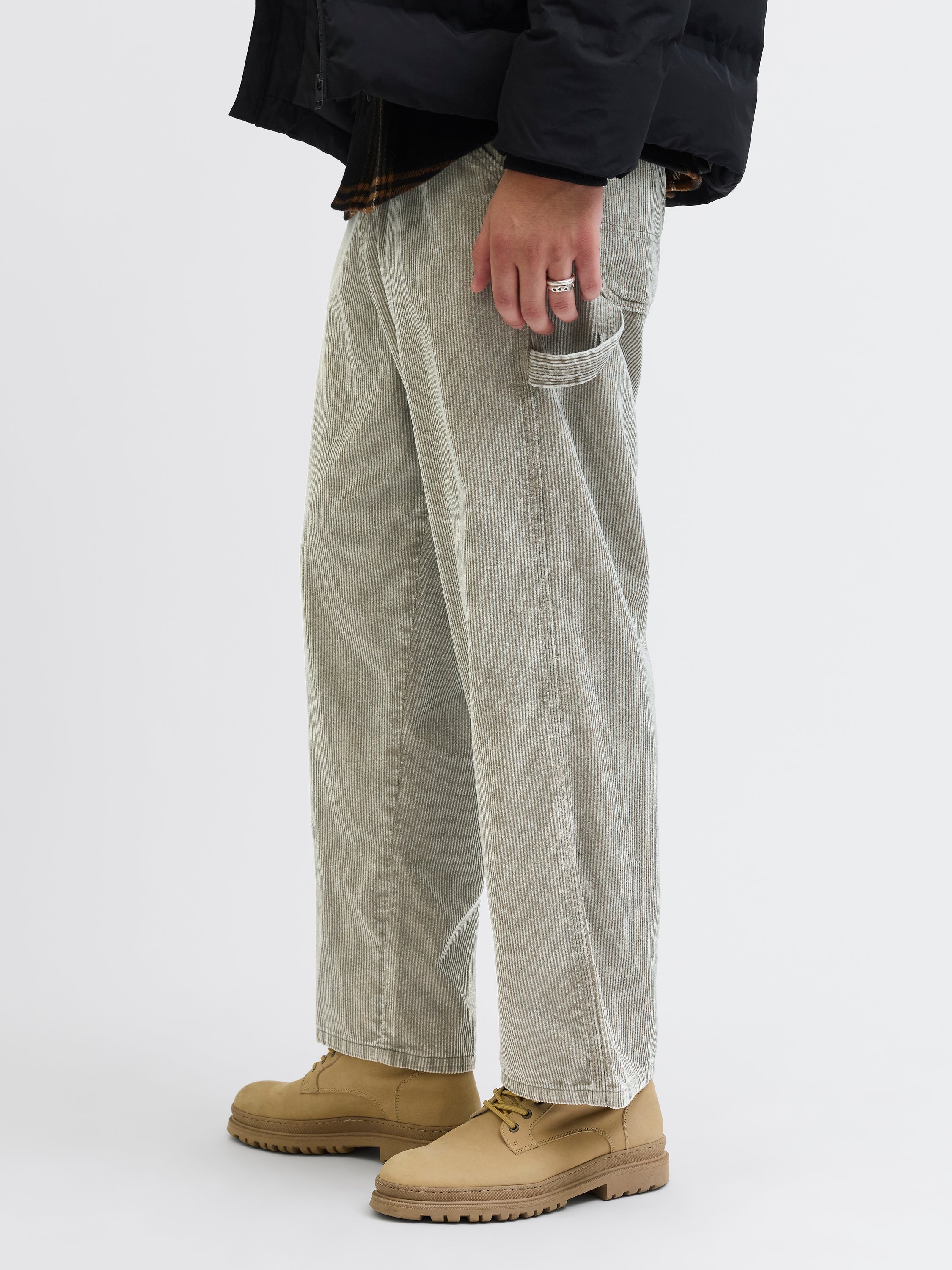 Bruine cargo broek in fibfluweel Jack&Jones