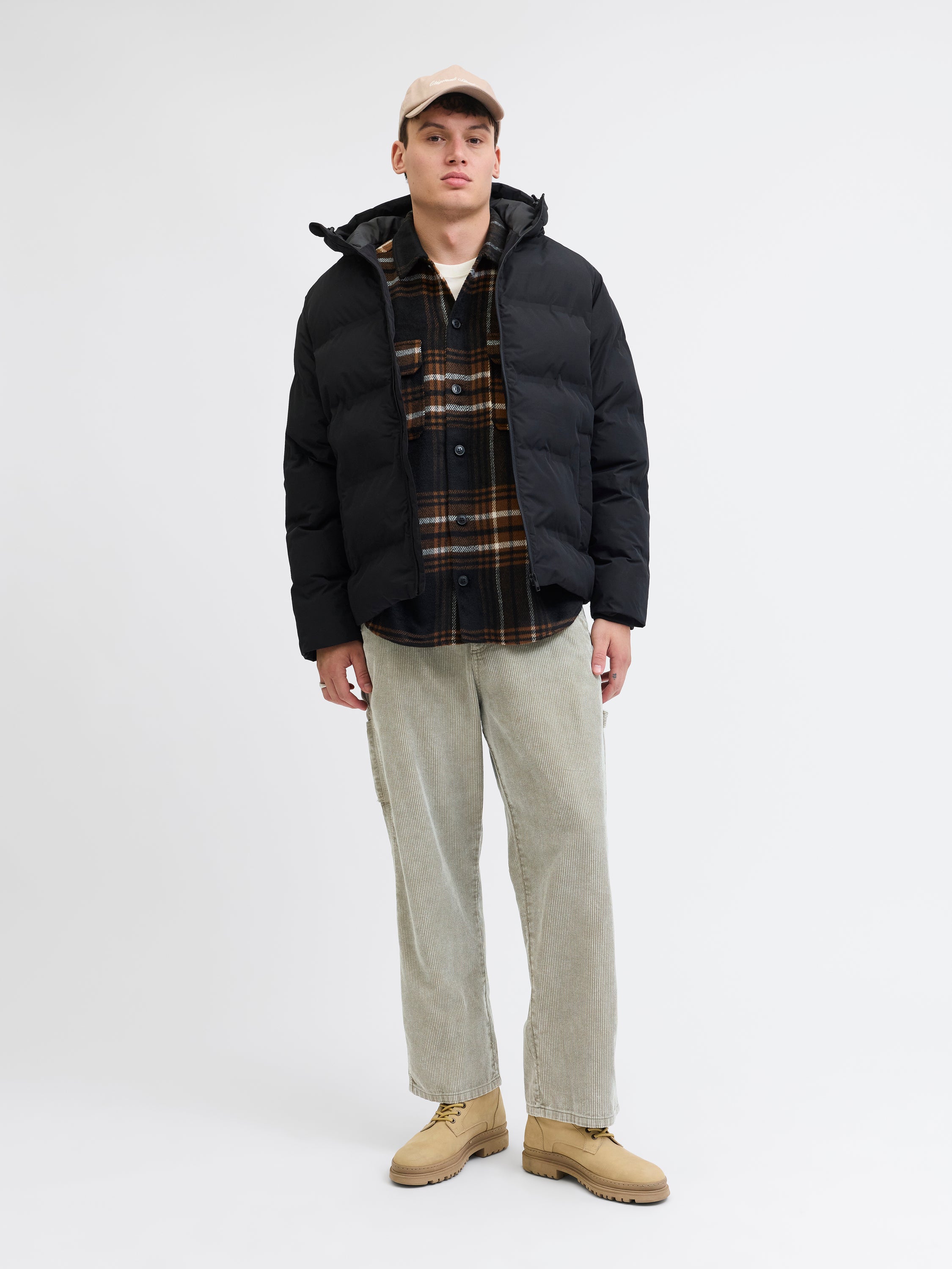 Bruine cargo broek in fibfluweel Jack&Jones