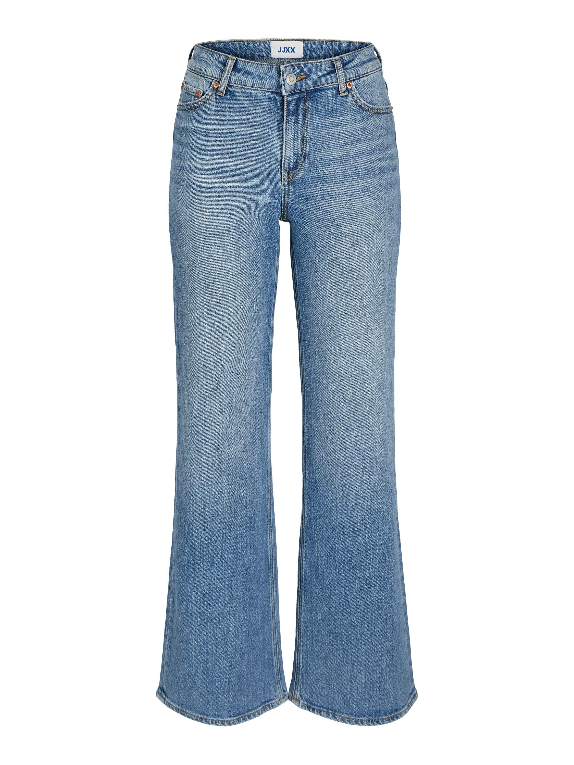 Blauwe flared jeans met hoge taille JJXX