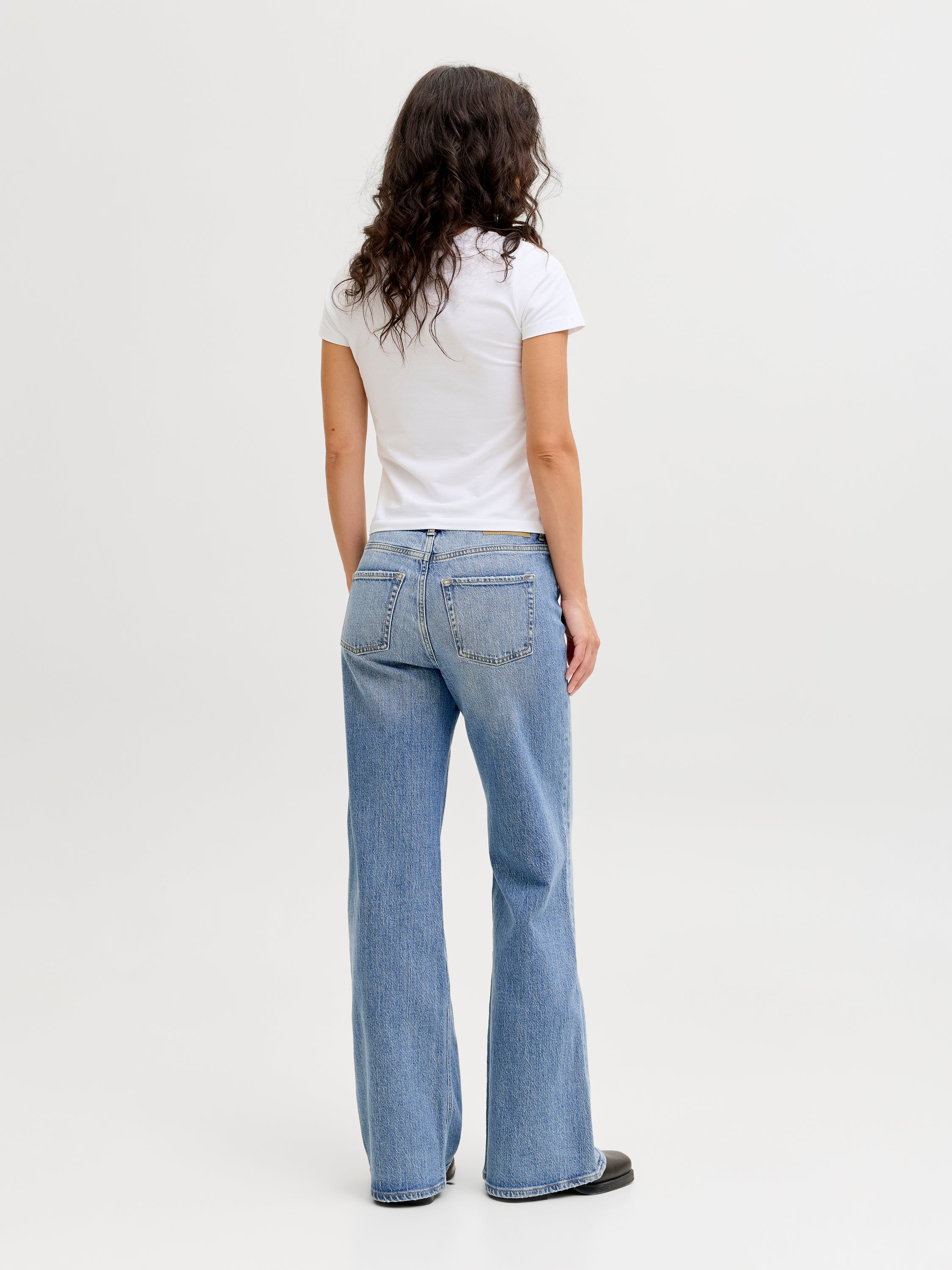 Jean bleu évasé taille haute JJXX