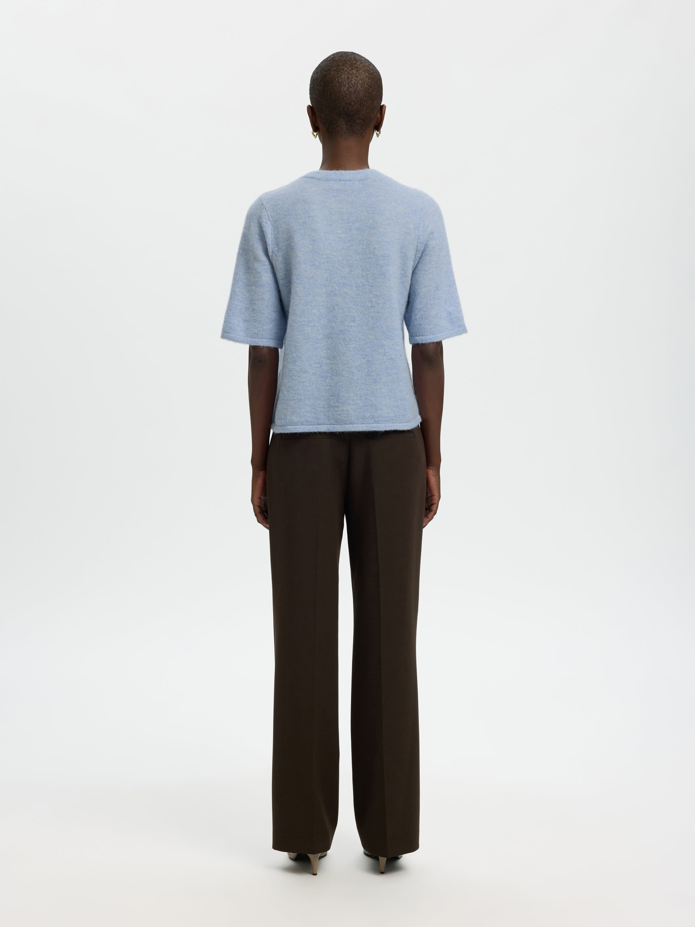 Gilet bleu cachemire sélectionné