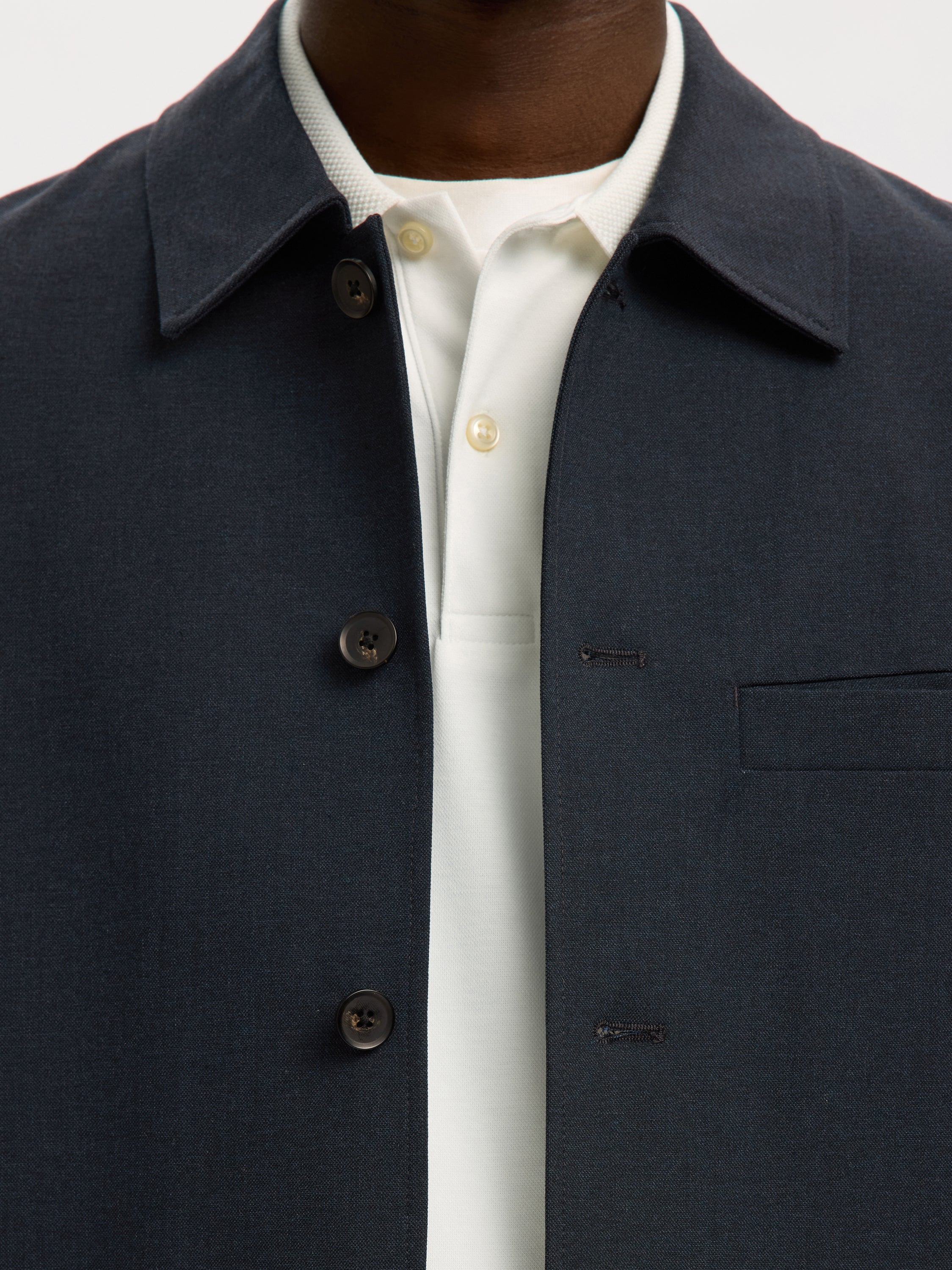 Donkerblauw overhemd Selected