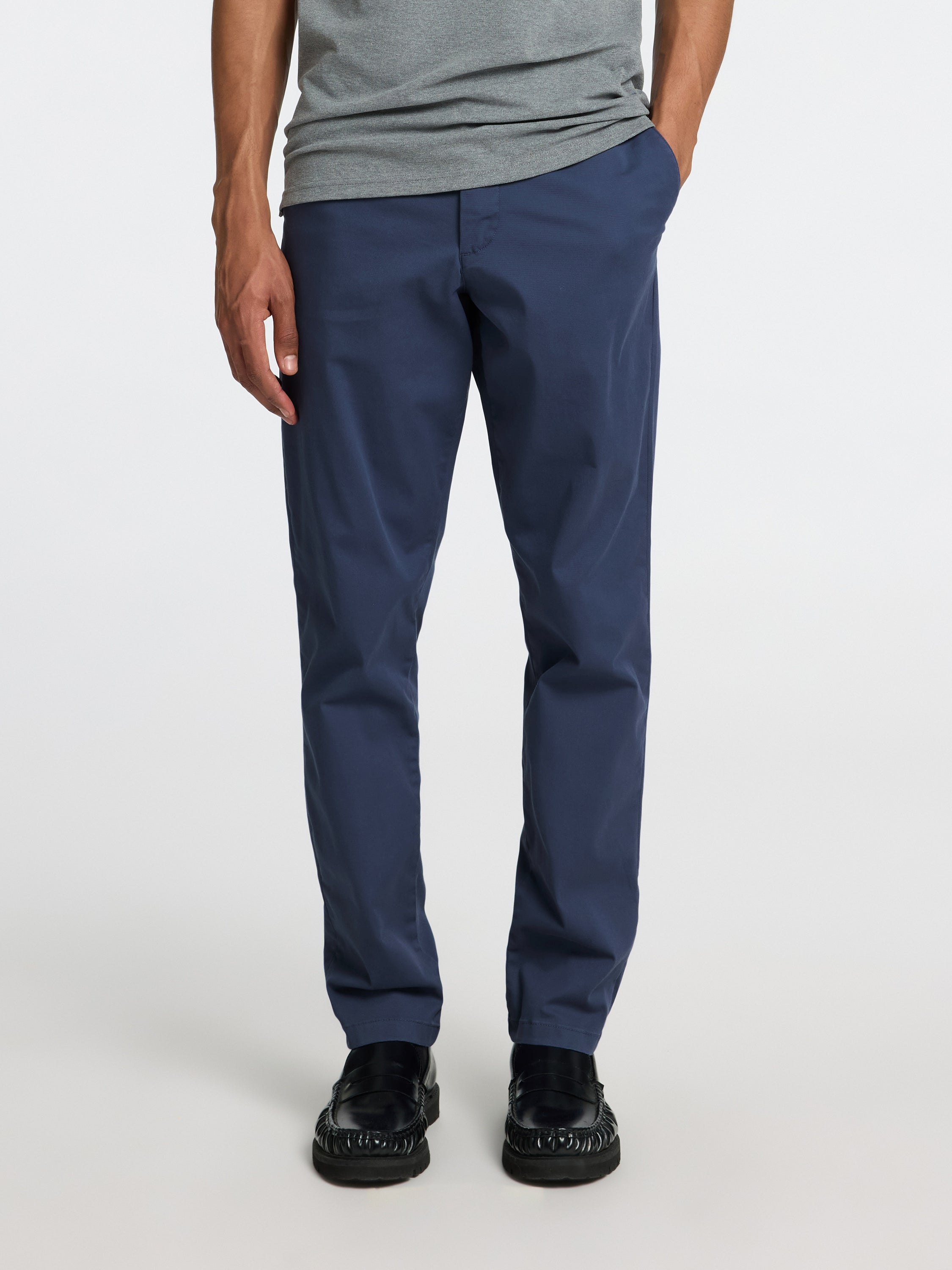 Ocean blauwe slim fit chino Selected