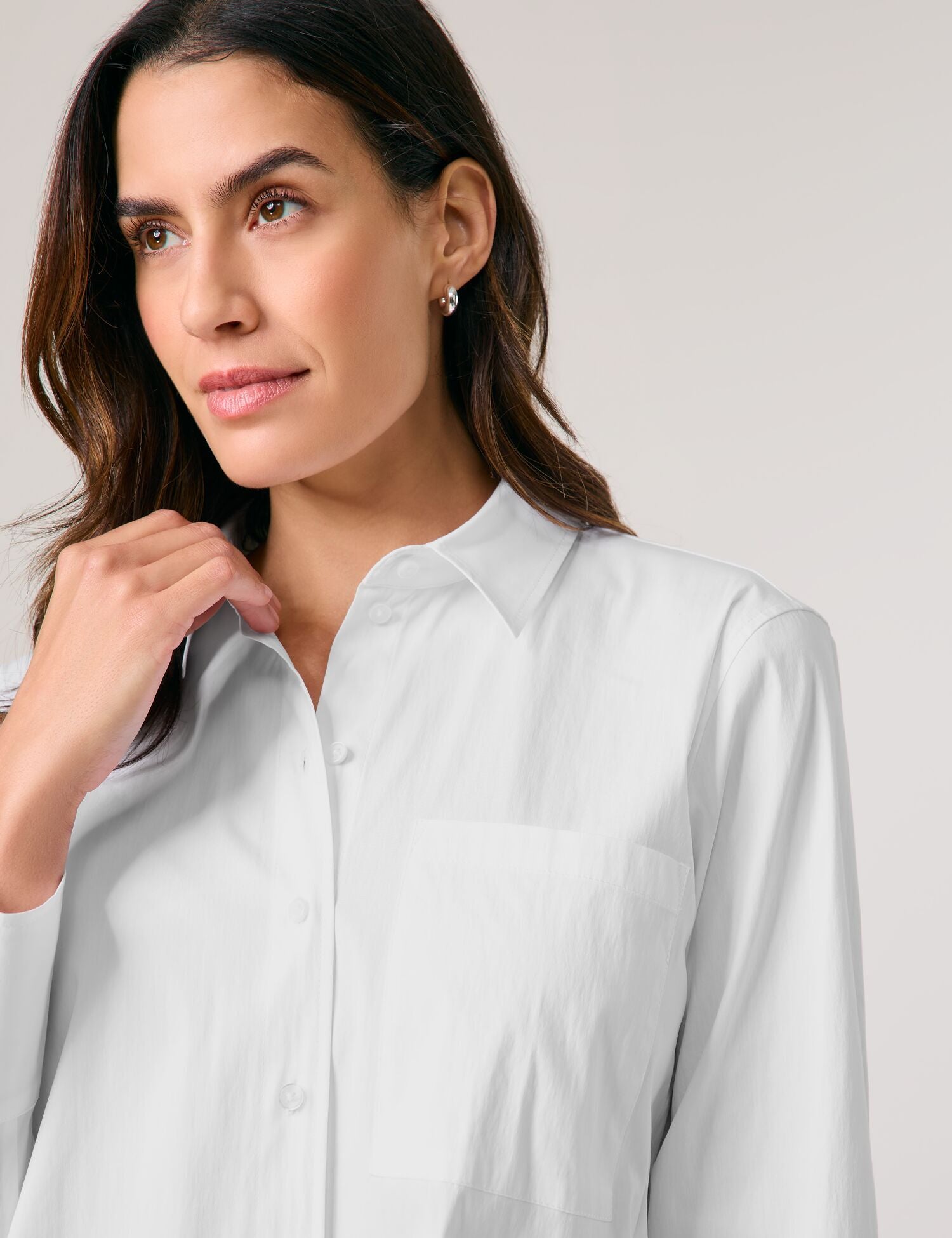 Chemisier blanc en coton à manches longues Gerry Weber
