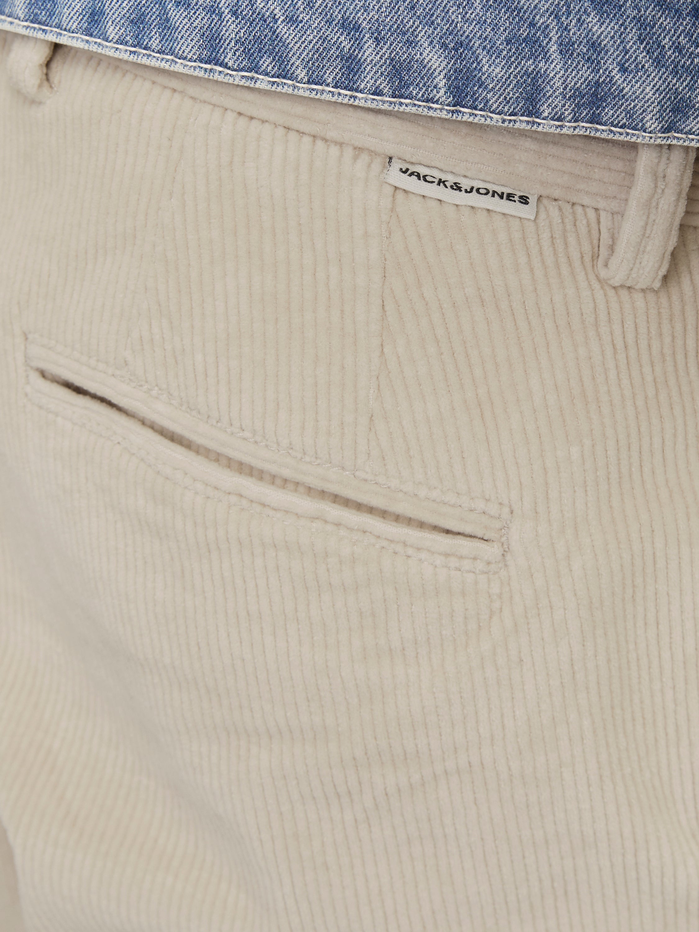 Creme kleurige broek in ribfluweel tapered fit  Jack&Jones