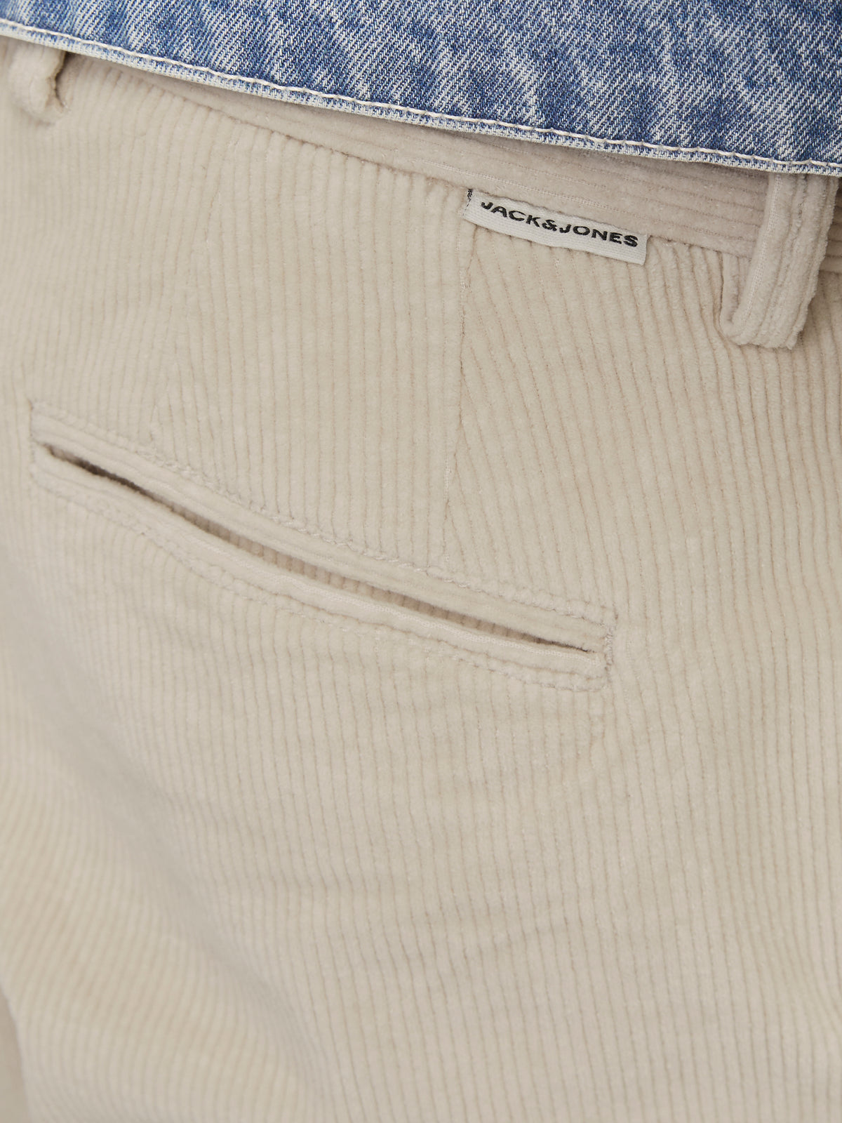 Creme kleurige broek in ribfluweel tapered fit  Jack&Jones