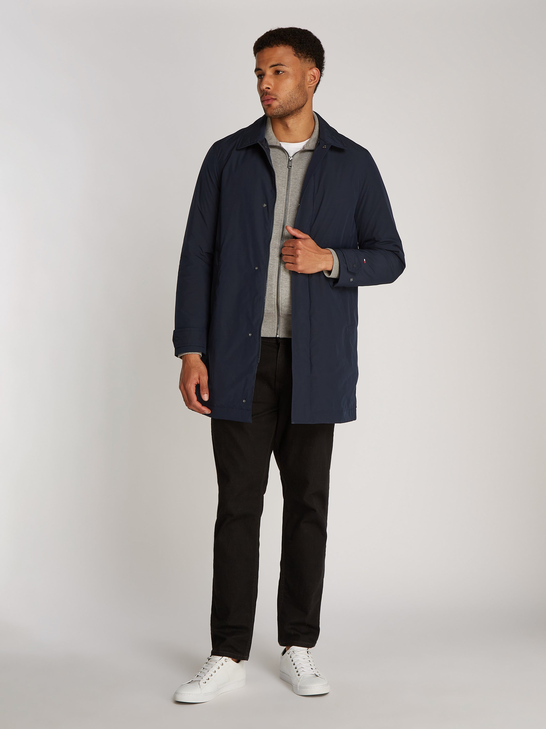 Donkerblauwe regenjas Tommy Hilfiger